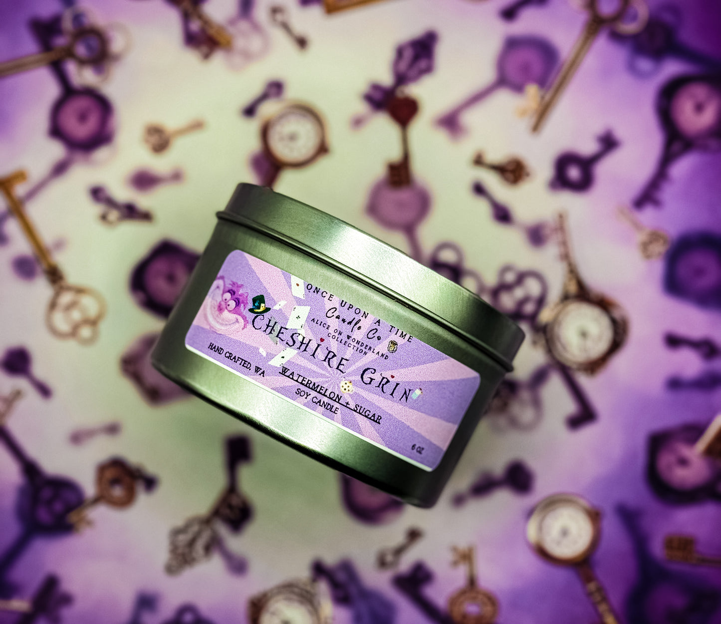 Cheshire Grin-Alice In Wonderland Soy Wax Candle