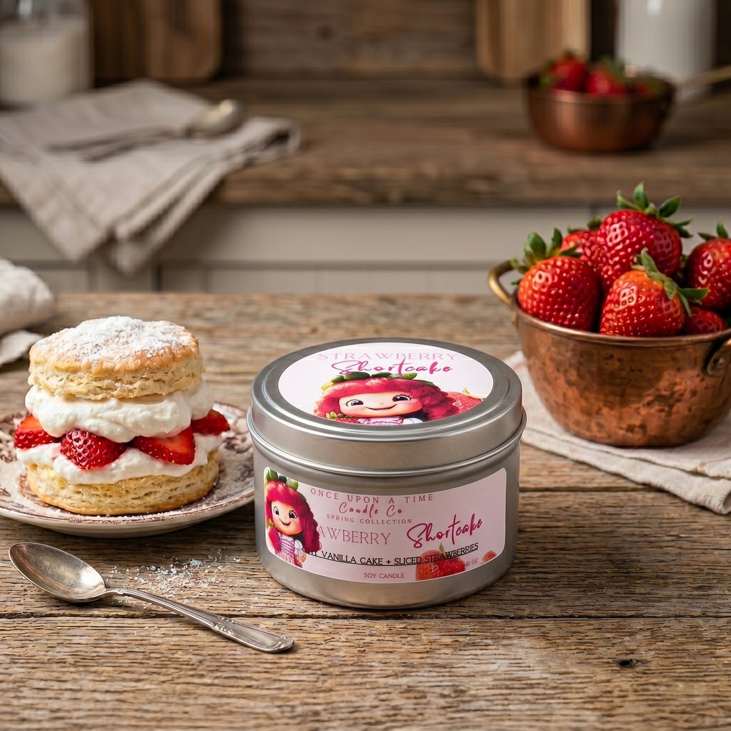 Strawberry Shortcake Soy Wax Candle