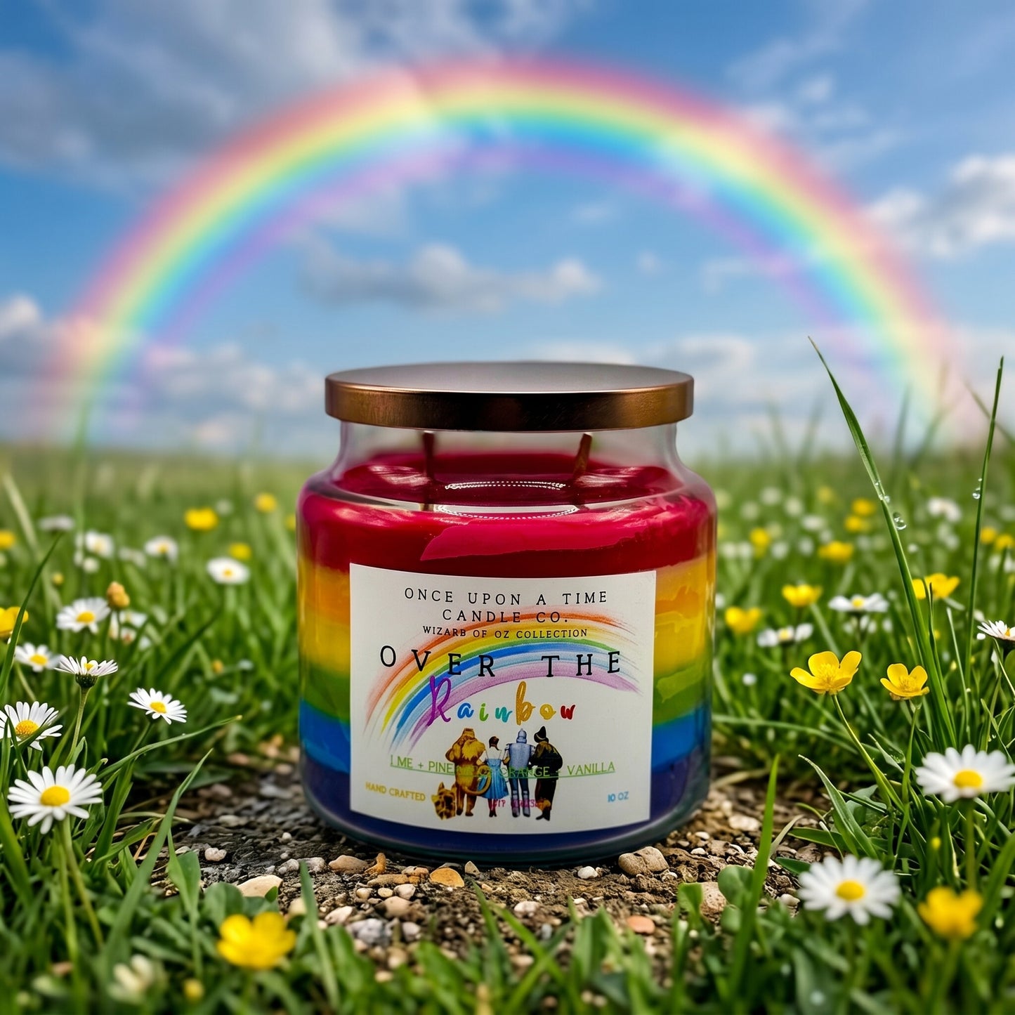 Over the Rainbow, Wizard of Oz Soy Wax Candle-Rainbow Sherbet