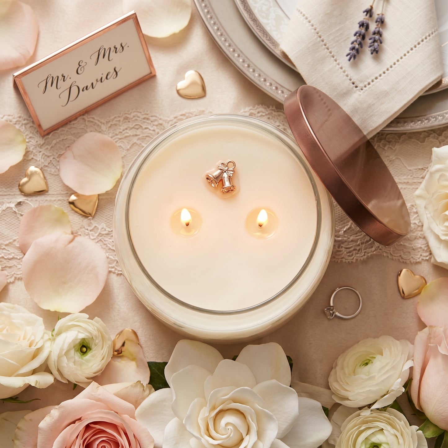 Happily Every After, Wedding & Anniversary Soy Wax Candle-Grapefruit & Vanilla