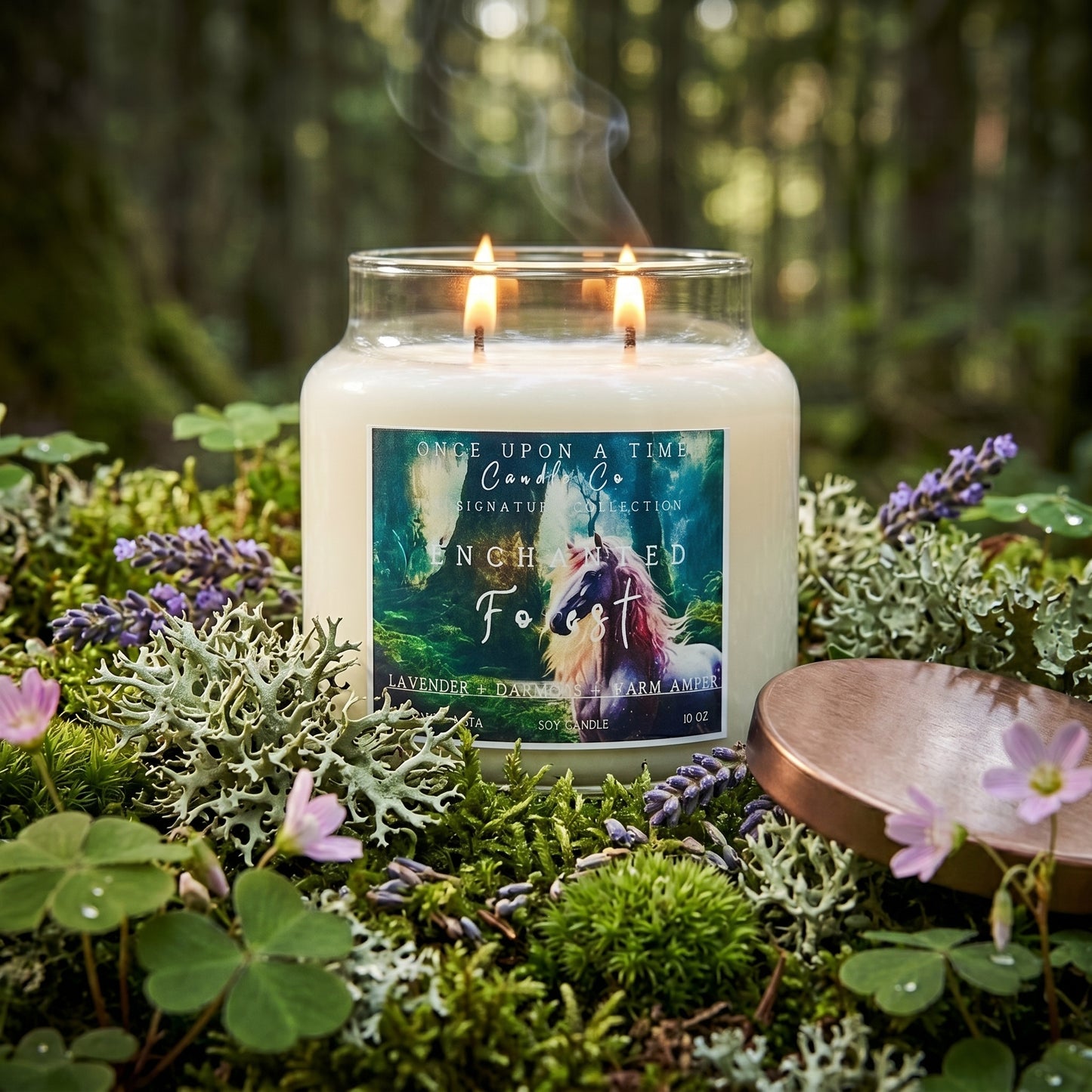 Enchanted Forest Soy Wax candle-Lavender & Oakmoss