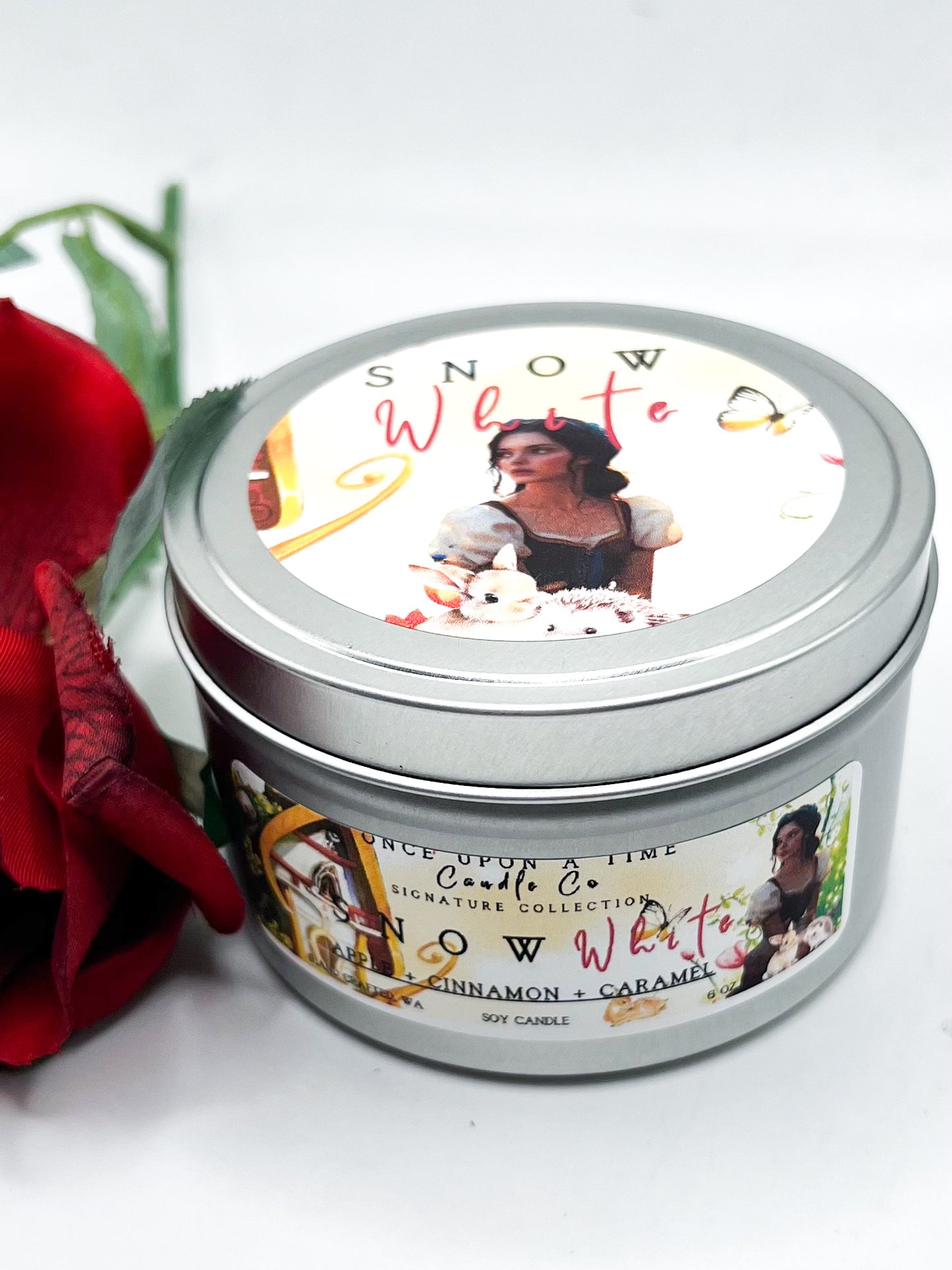 Snow White Soy Wax Candle--Candy Apple