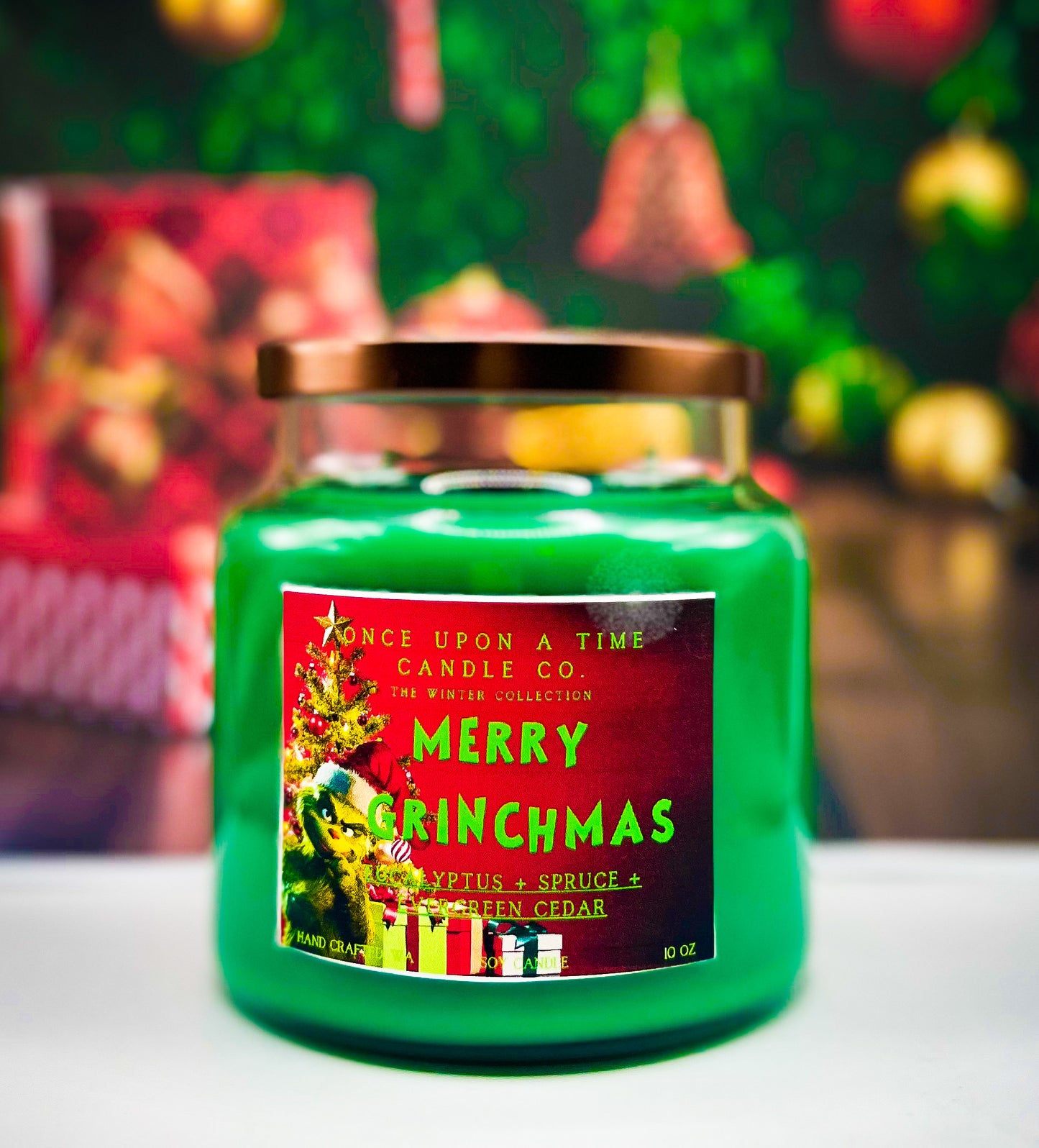 Merry Grinchmas Soy Wax Candle-Spruce, Eucalyptus & Mint