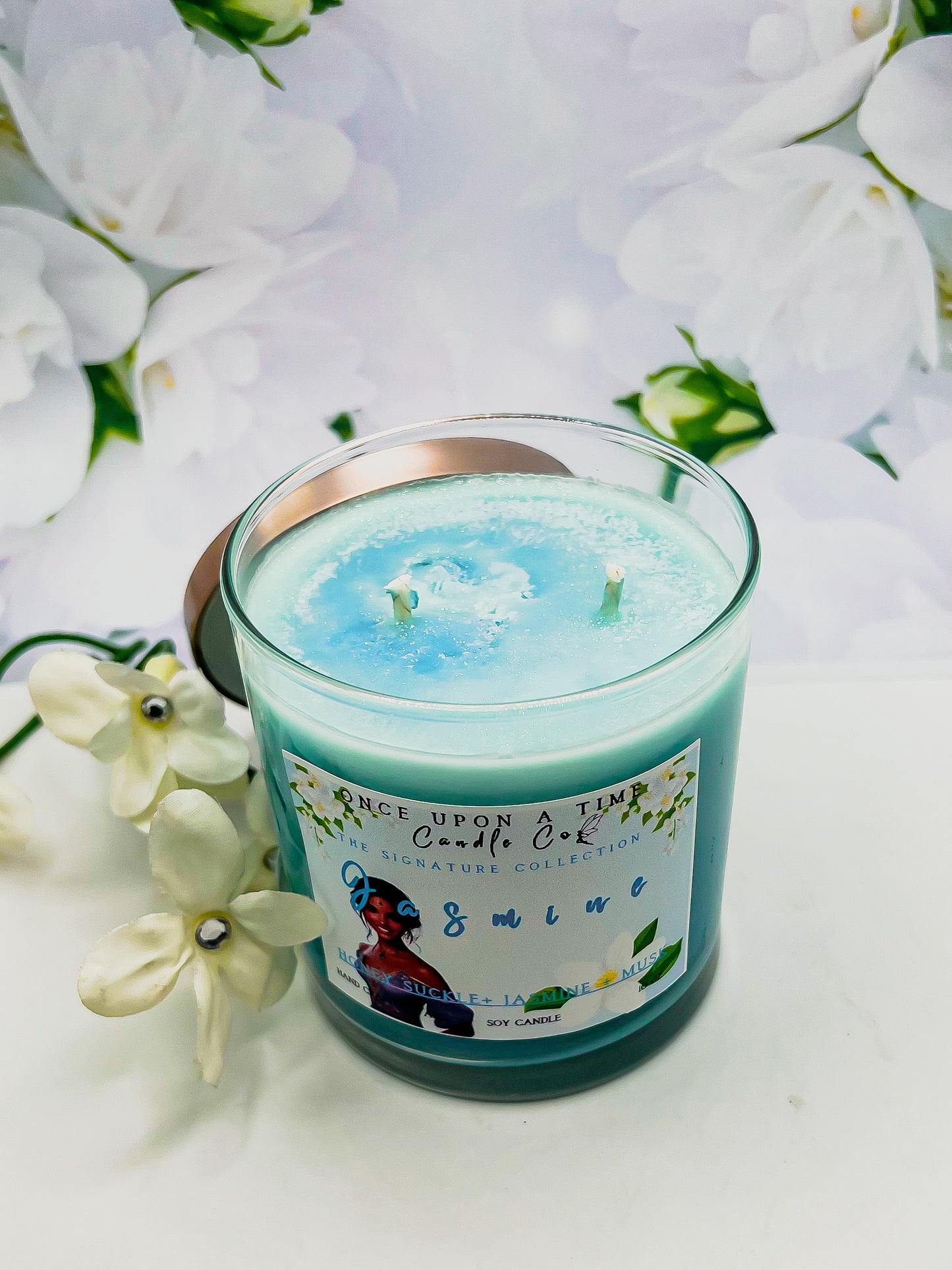 Jasmine Soy Wax Candle-Jasmine & Honeysuckle