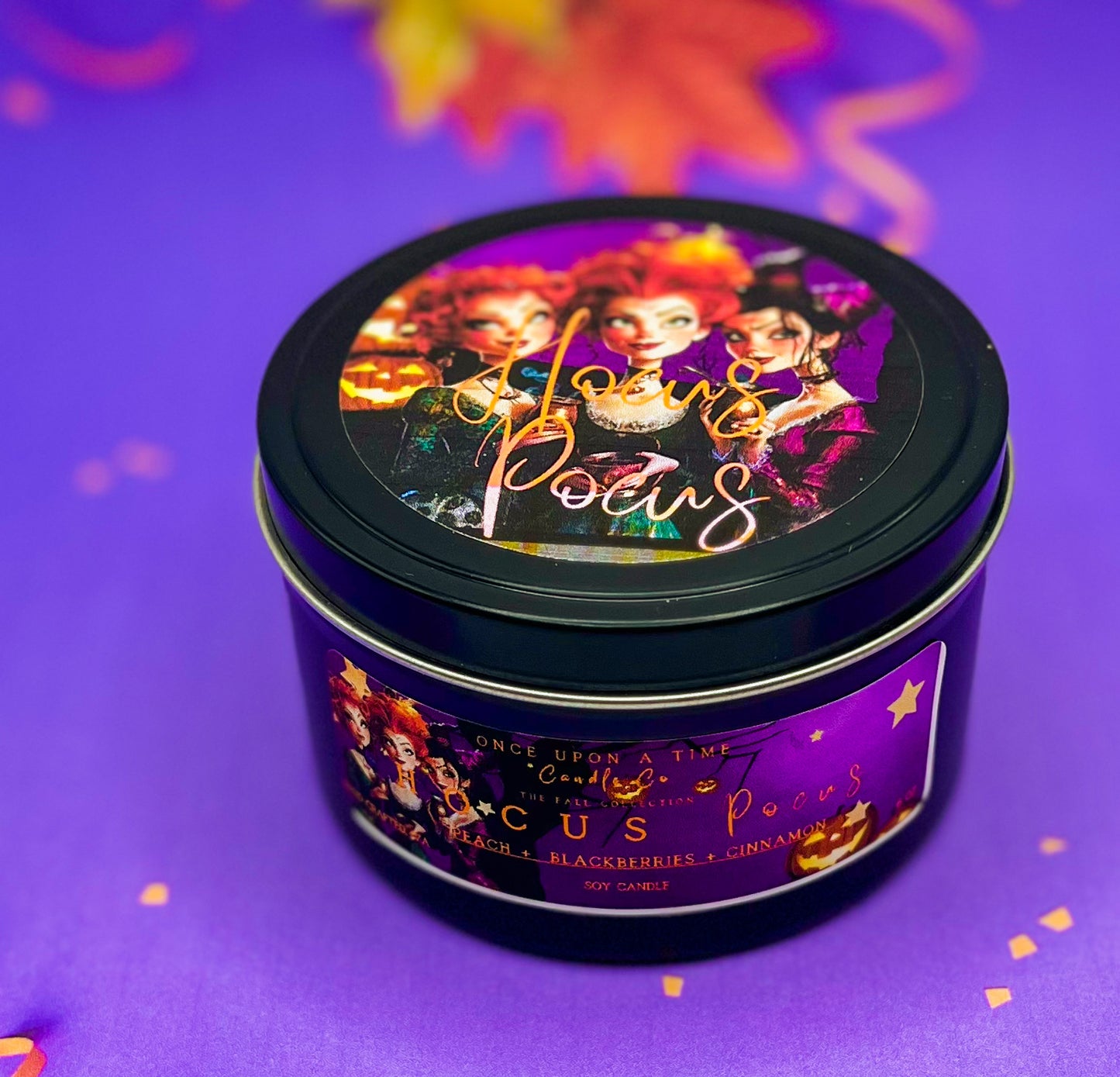 Hocus Pocus Soy Wax Candle-Blackberries, peach, and cinnamon