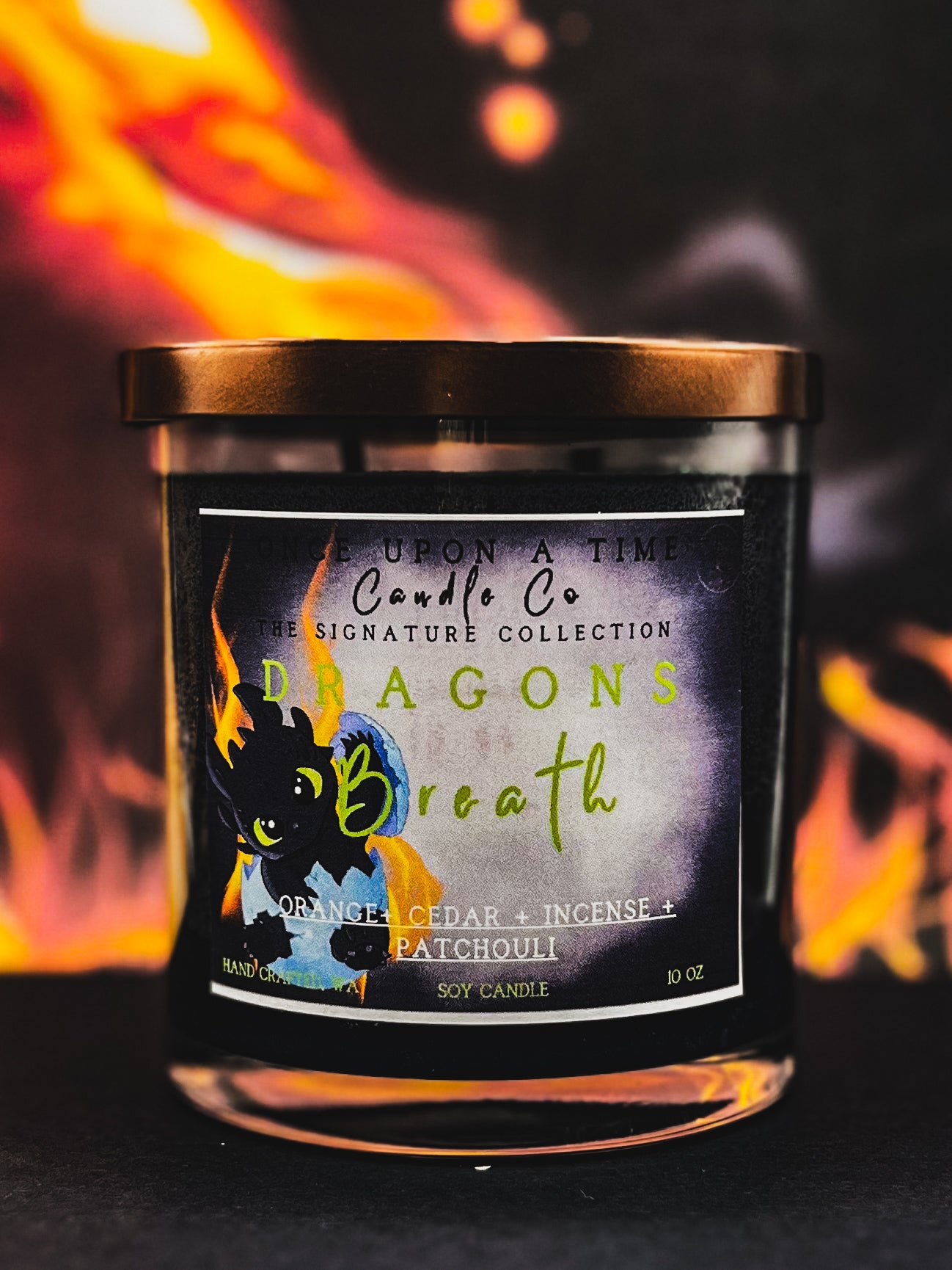 Dragon's Breath Soy Wax Candle-Incense & Patchouli