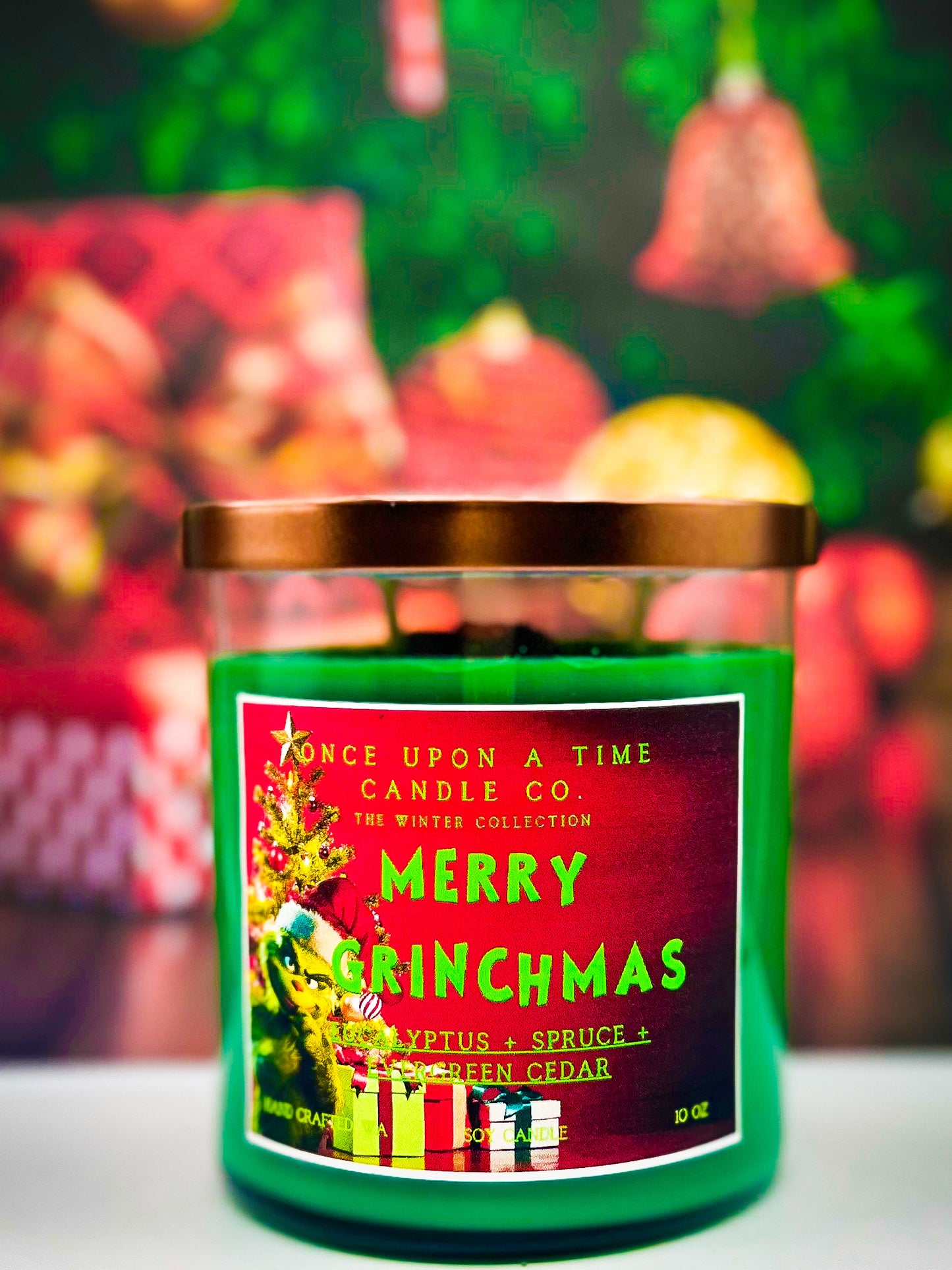 Merry Grinchmas Soy Wax Candle-Spruce, Eucalyptus & Mint