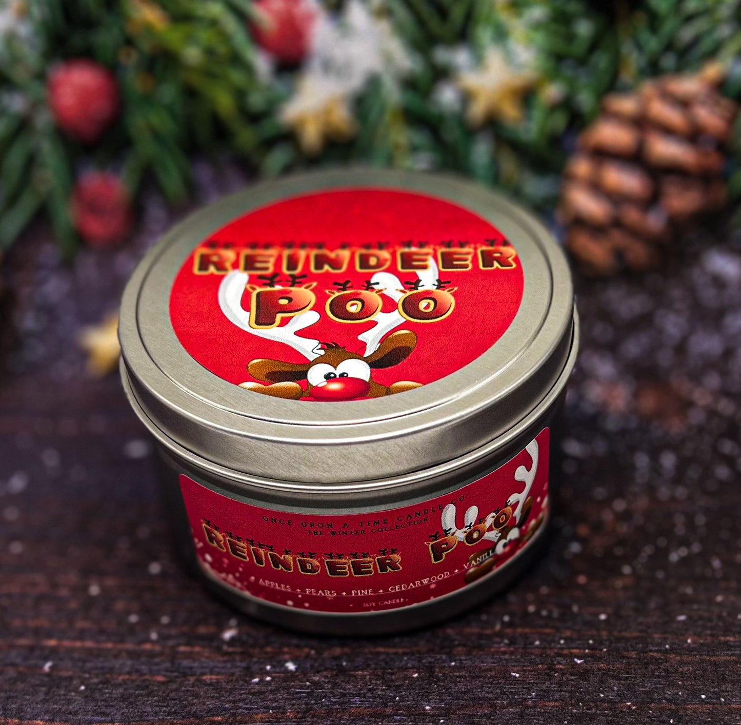 Reindeer Poo Soy Wax Candle--Apples & Pine