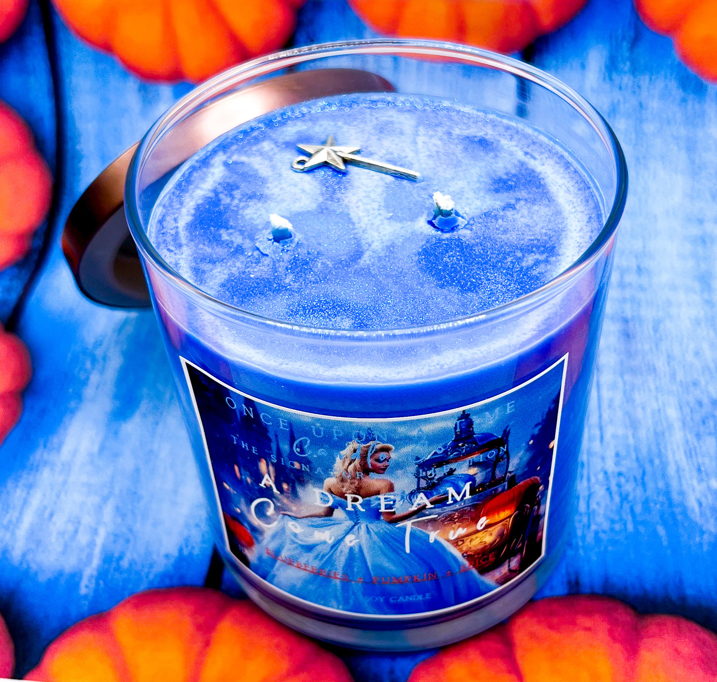 A Dream Come True, Cinderella Soy Wax Candle-Blueberry & Pumpkin-