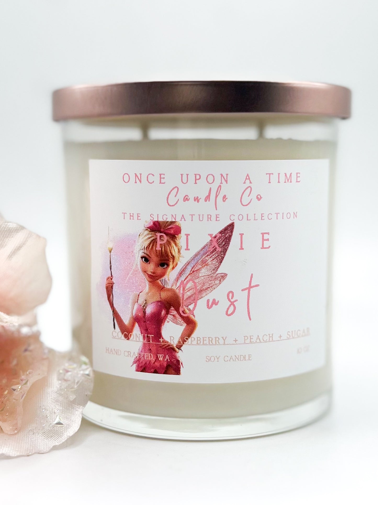 Pixie Dust Soy Wax Candle-Peach & Coconut