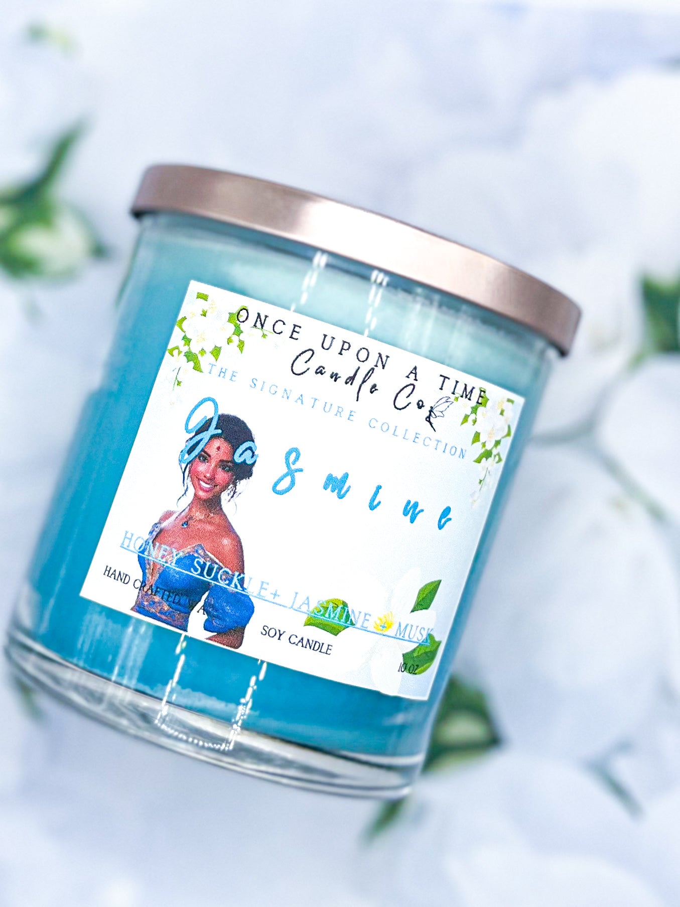 Jasmine Soy Wax Candle-Jasmine & Honeysuckle