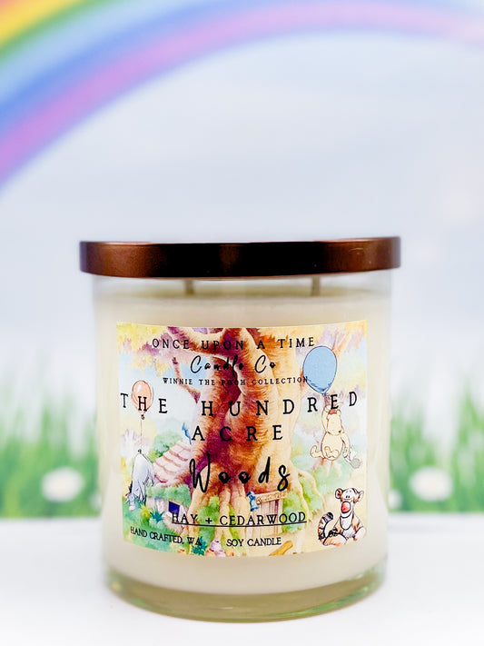 Hundred Acre Woods Soy Wax Candle-Fresh Hay and cedar