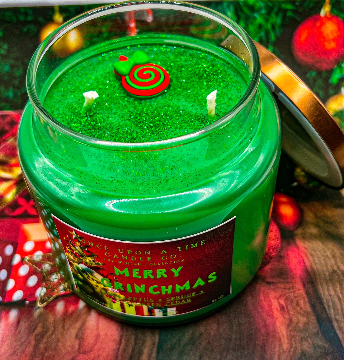 Merry Grinchmas Soy Wax Candle-Spruce, Eucalyptus & Mint