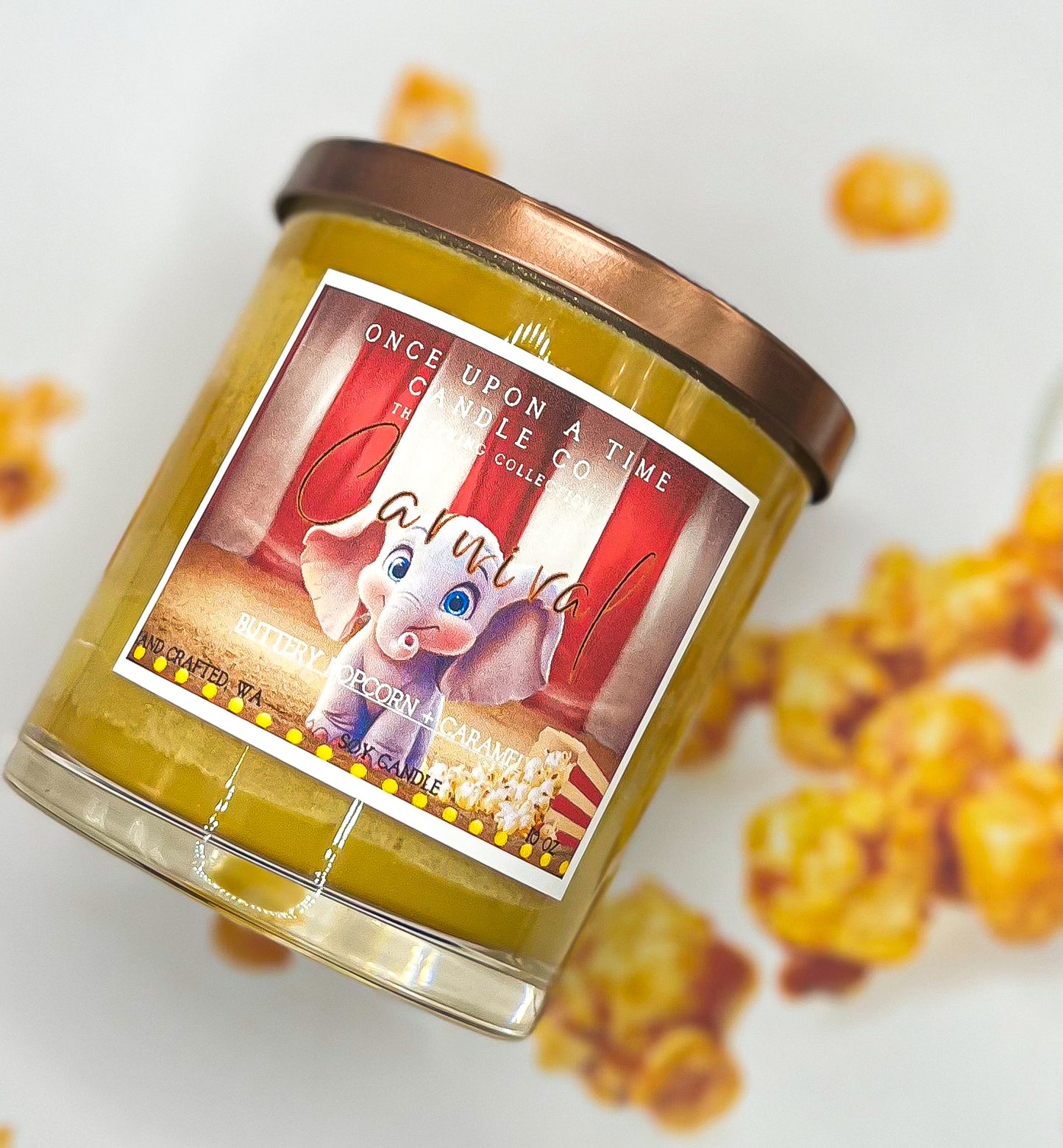 Carnival-Caramel Popcorn Soy Wax Candle