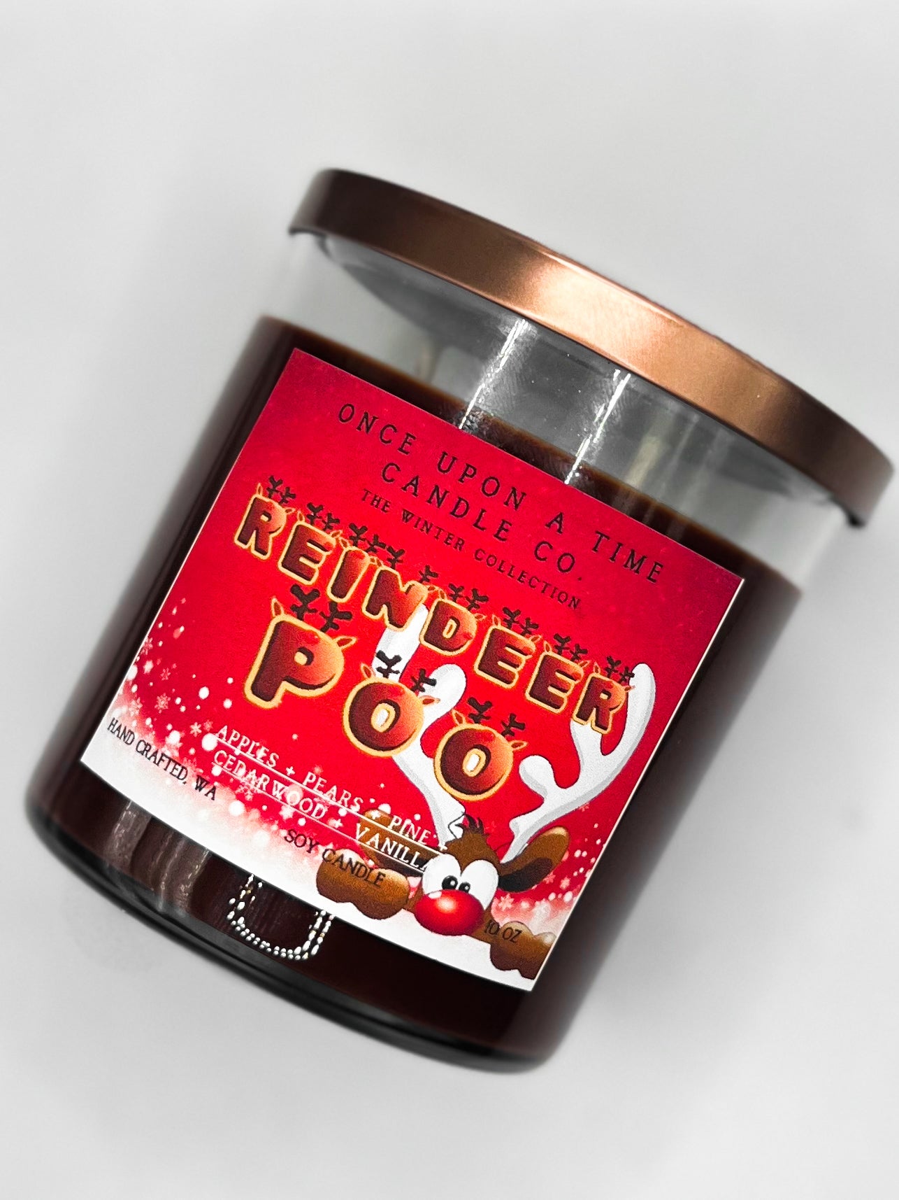 Reindeer Poo Soy Wax Candle--Apples & Pine