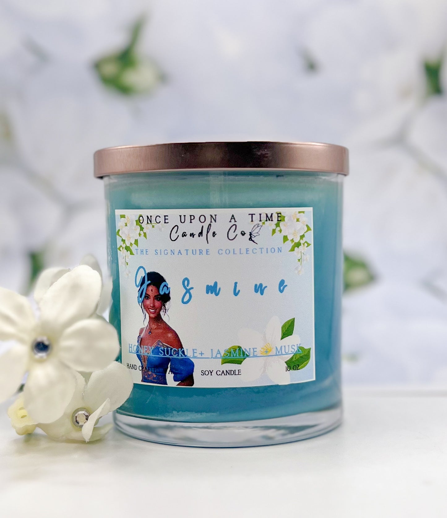 Jasmine Soy Wax Candle-Jasmine & Honeysuckle