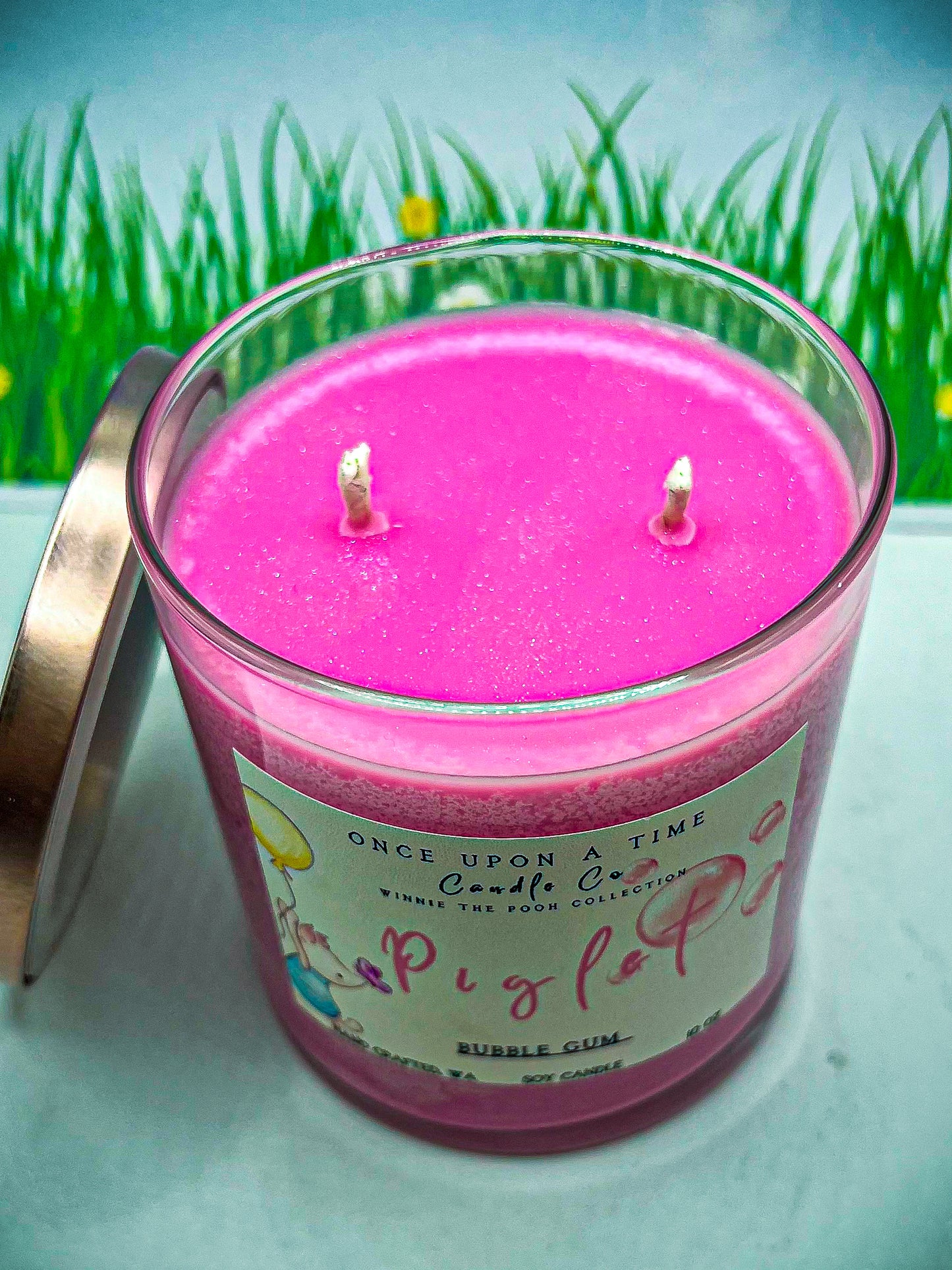 Piglet Soy Wax Candle--Bubble Gum