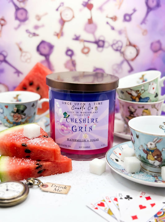 Cheshire Grin-Alice In Wonderland Soy Wax Candle
