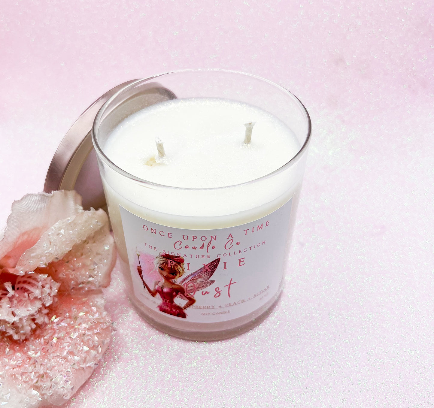 Pixie Dust Soy Wax Candle-Peach & Coconut