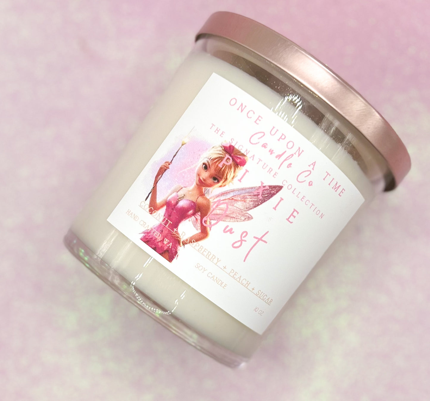 Pixie Dust Soy Wax Candle-Peach & Coconut