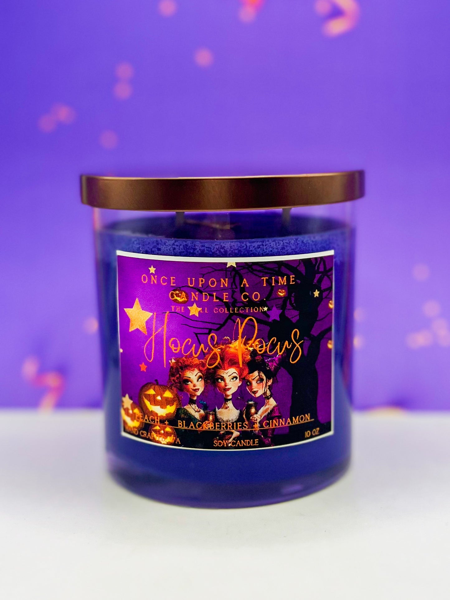 Hocus Pocus Soy Wax Candle-Blackberries, peach, and cinnamon