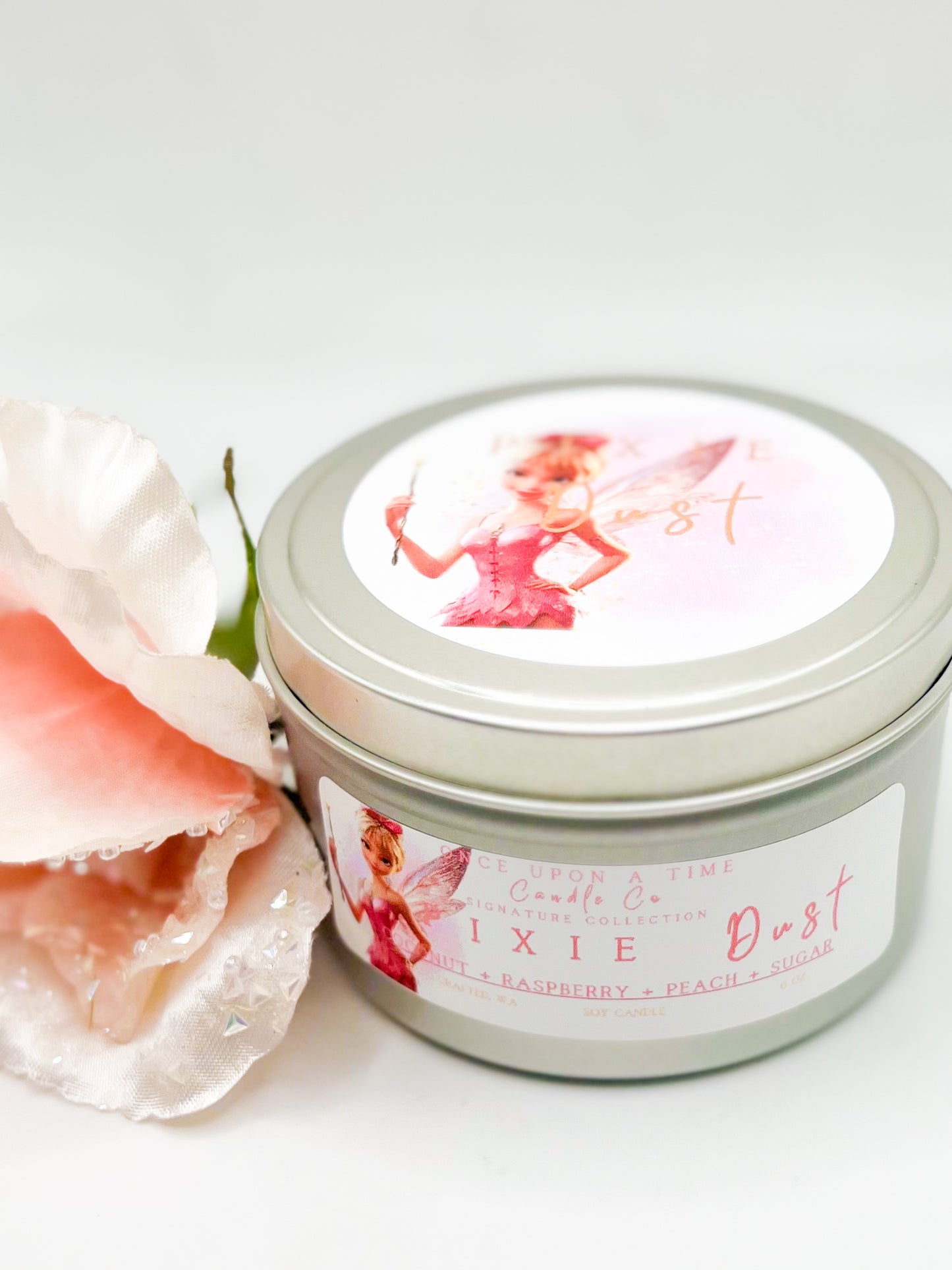 Pixie Dust Soy Wax Candle-Peach & Coconut