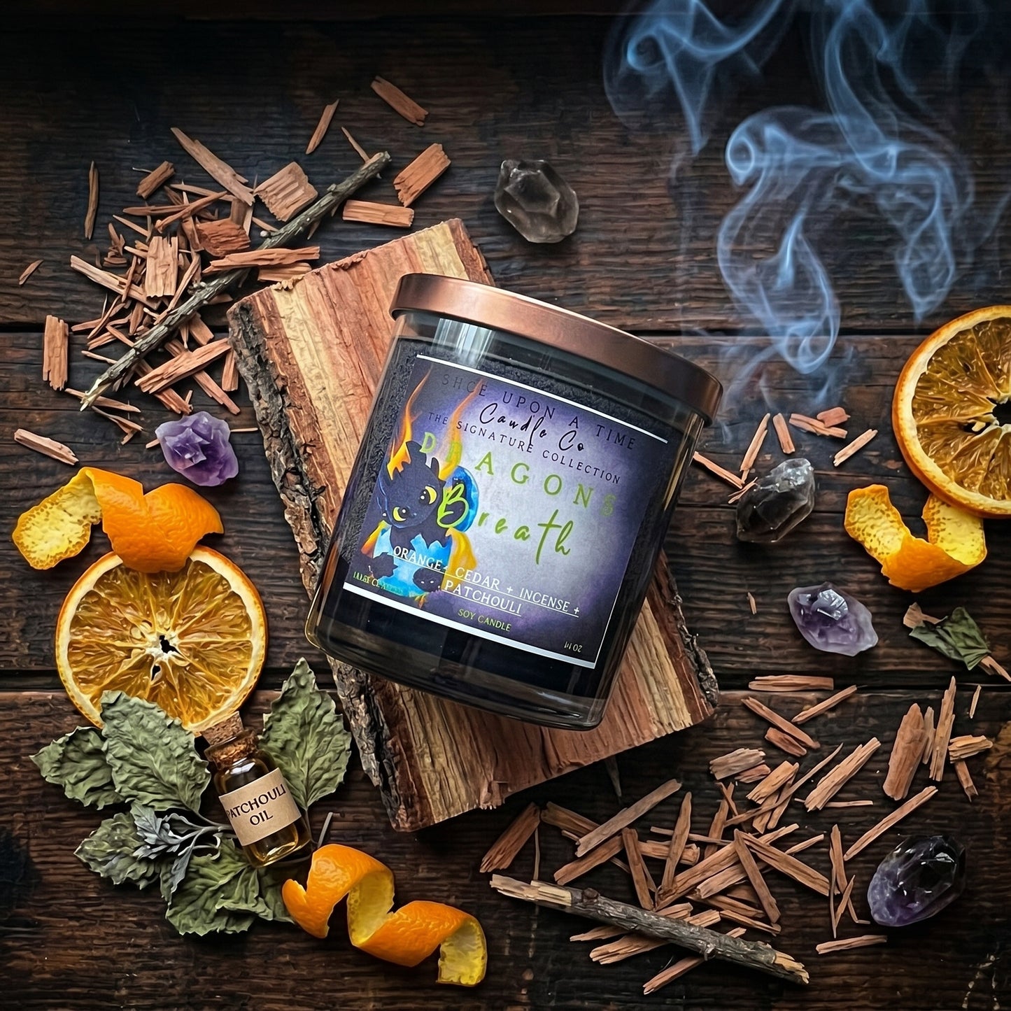 Dragon's Breath Soy Wax Candle-Incense & Patchouli