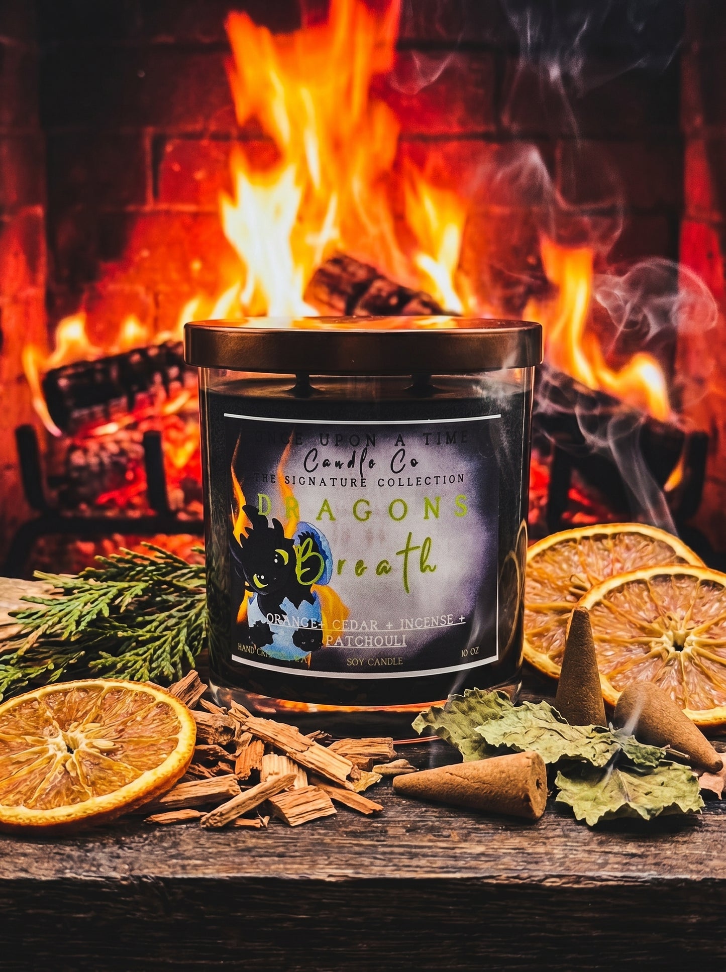 Dragon's Breath Soy Wax Candle-Incense & Patchouli