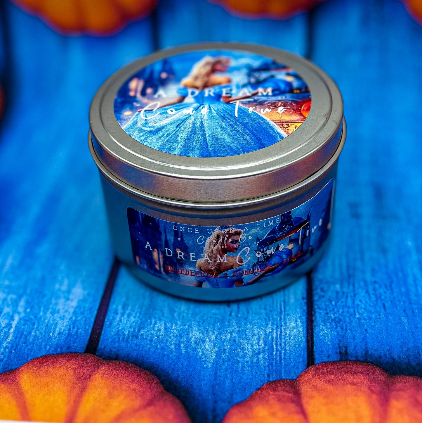 A Dream Come True, Cinderella Soy Wax Candle-Blueberry & Pumpkin-