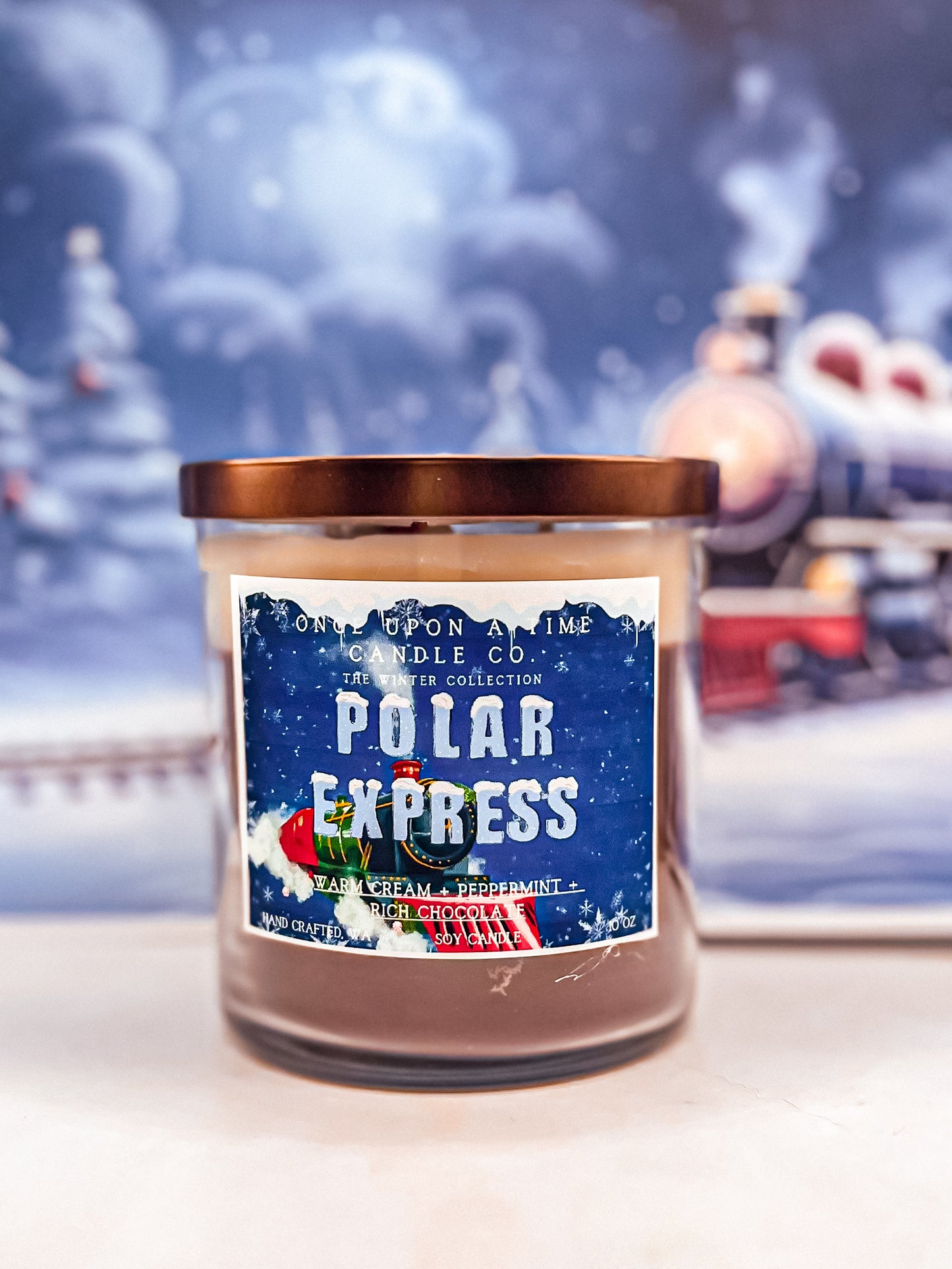 Polar Express Soy Wax Candle-Peppermint Mocha