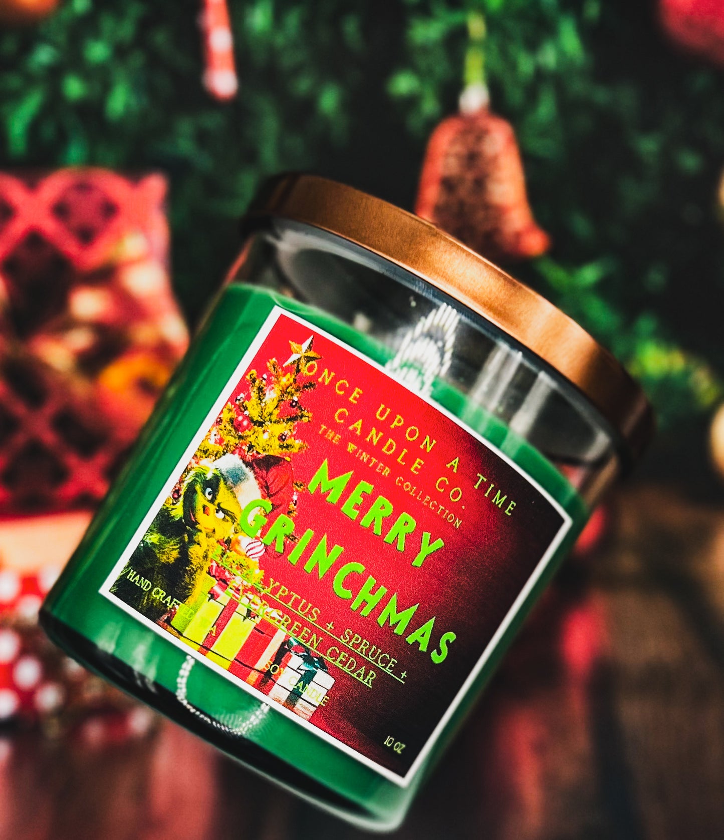 Merry Grinchmas Soy Wax Candle-Spruce, Eucalyptus & Mint