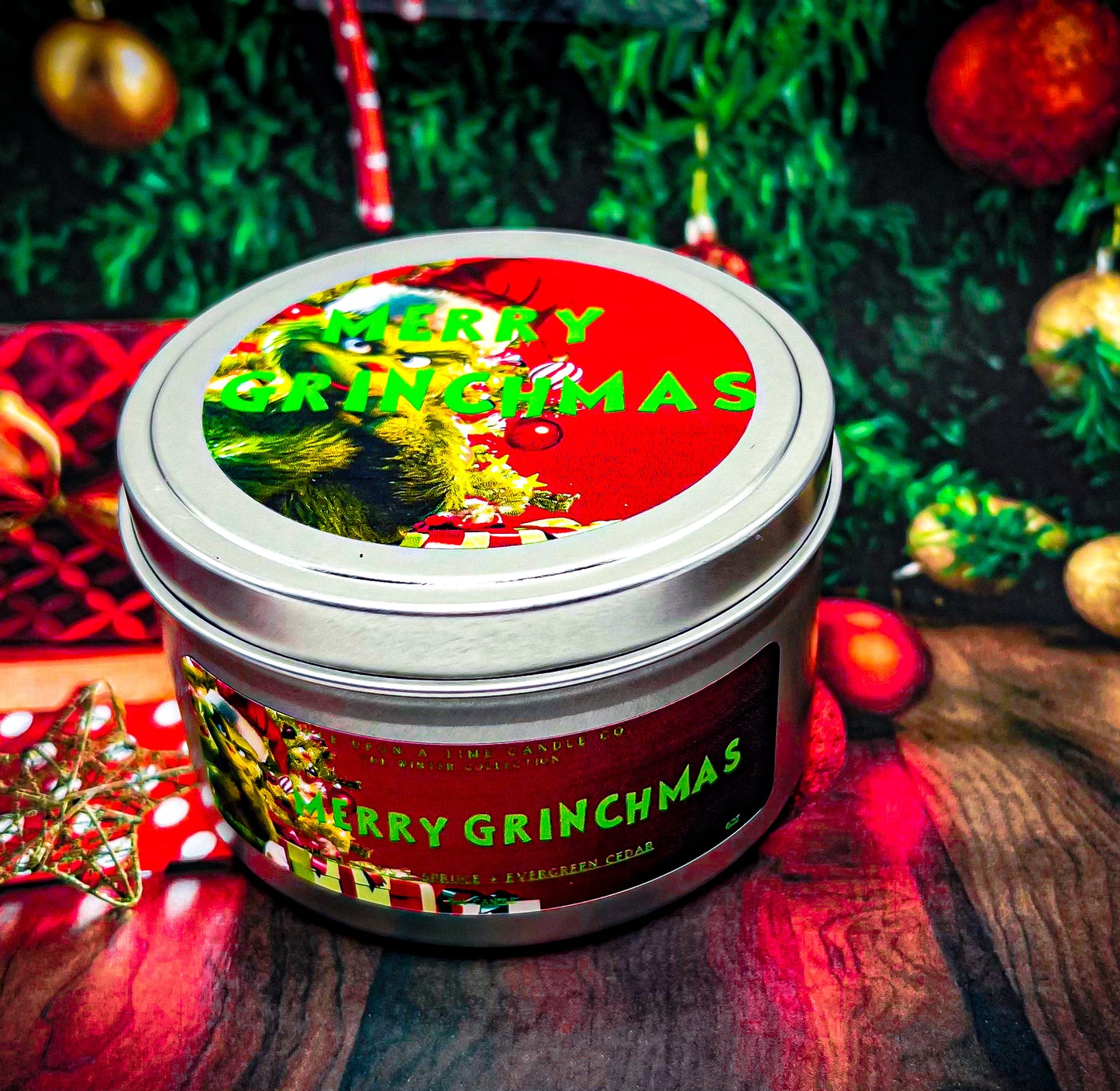 Merry Grinchmas Soy Wax Candle-Spruce, Eucalyptus & Mint