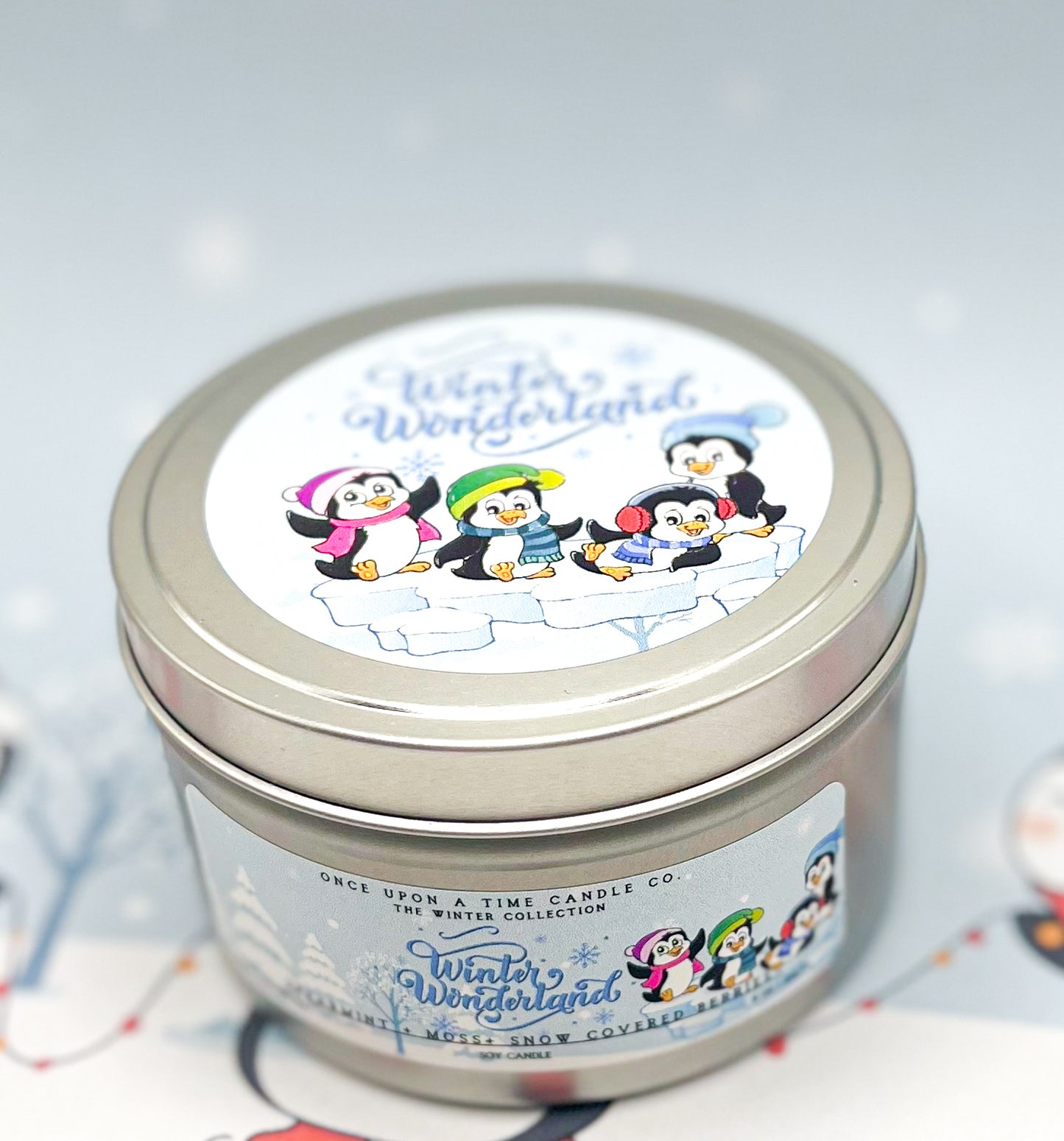 Winter Wonderland Soy Wax Candle--Spearmint & Winter Berries