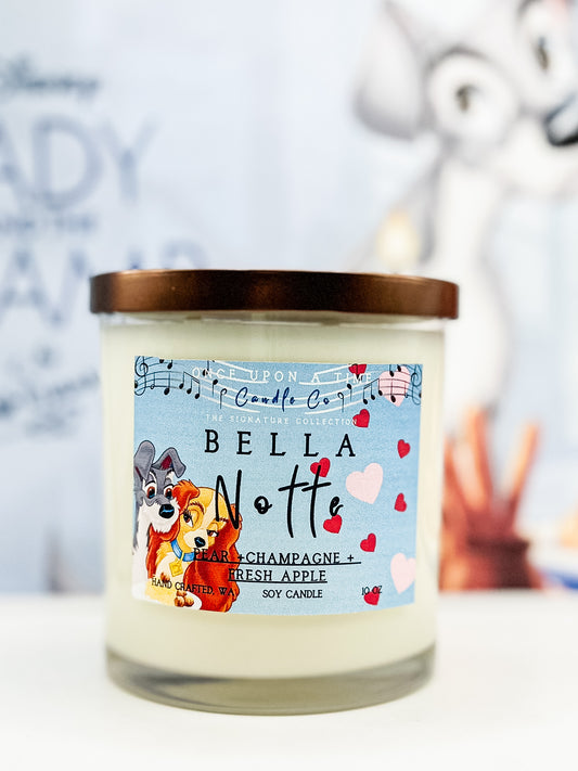 Bella Notte’, Lady & The Tramp Soy Wax Candle—Pear, Champagne & Fresh Apples