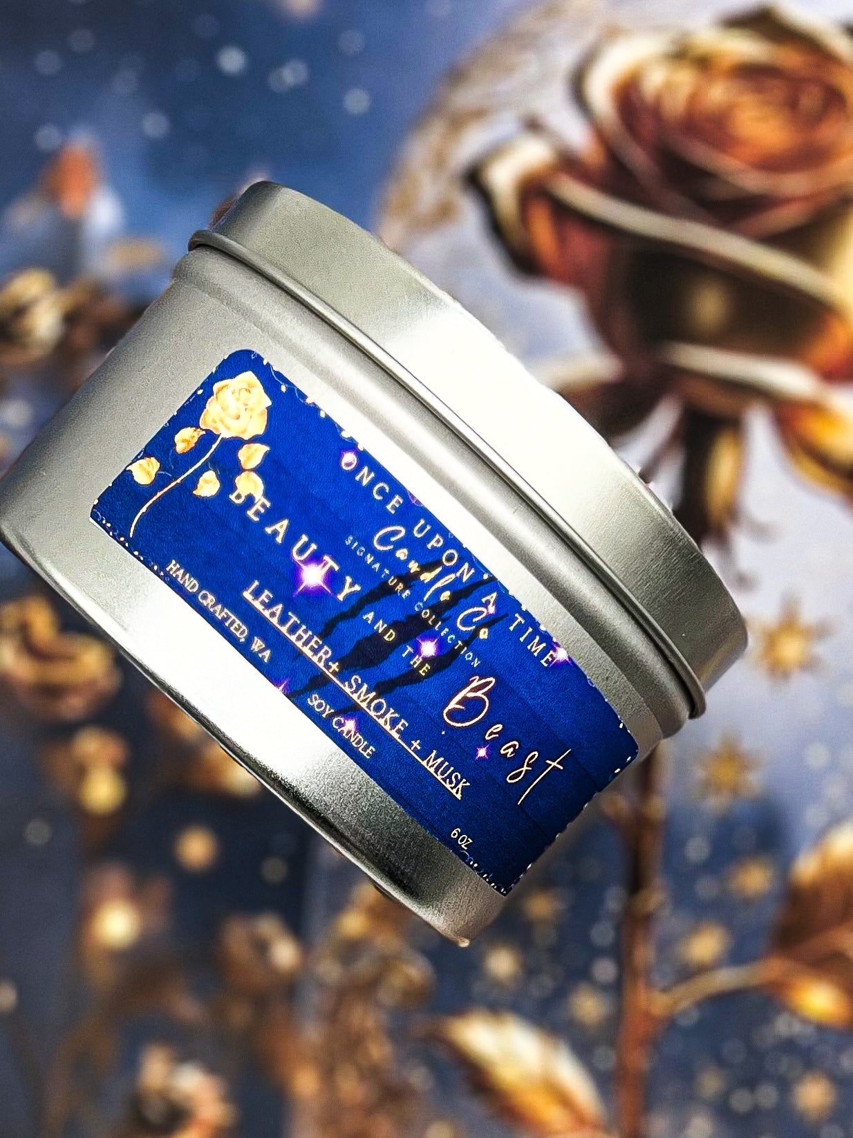 Beauty & the Beast Soy Wax Candle—Leather, Smoke & Musk