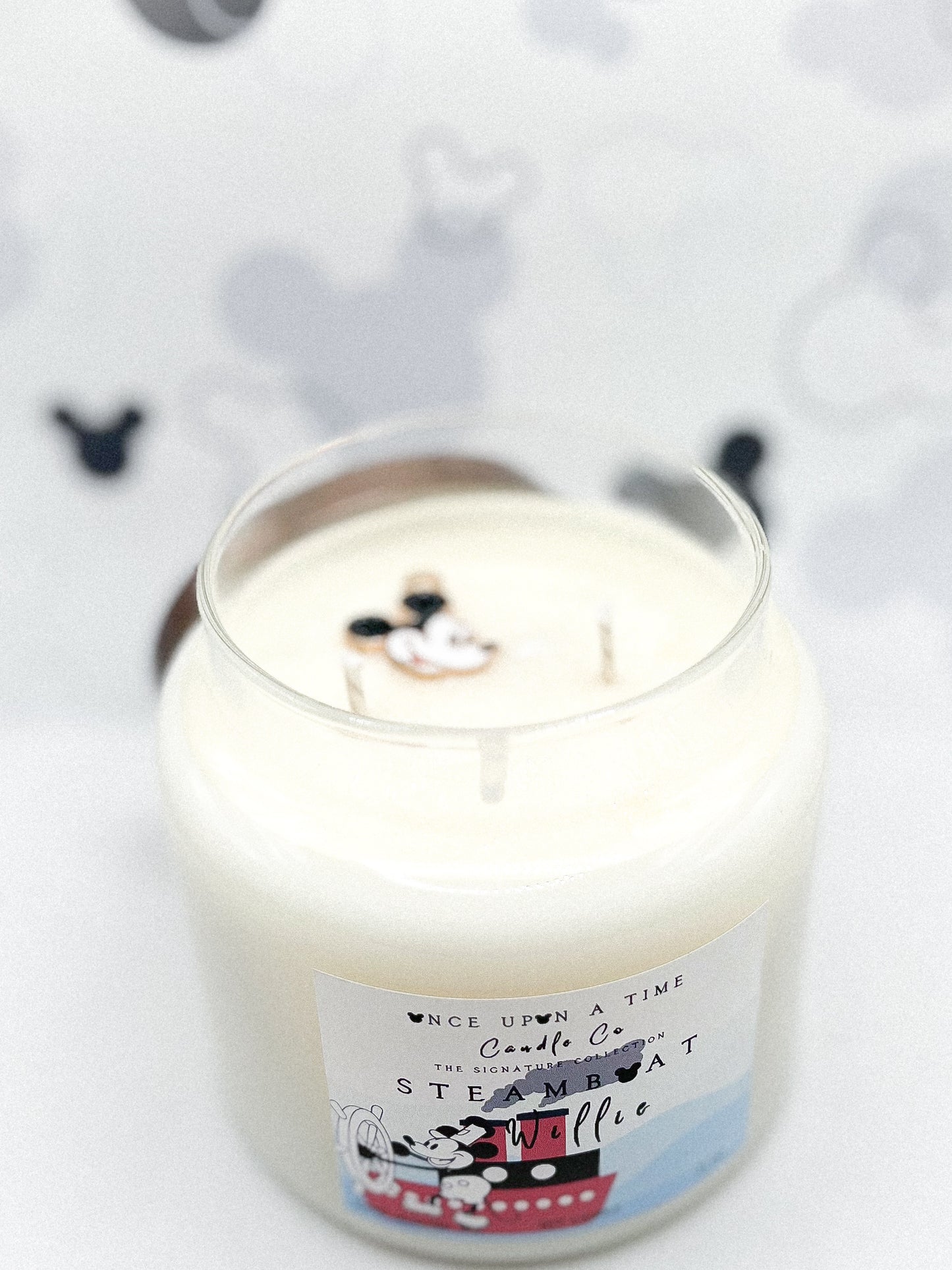 Mickey Mouse Classic Steamboat Willie Soy Wax Candle—Strawberry Cheesecake