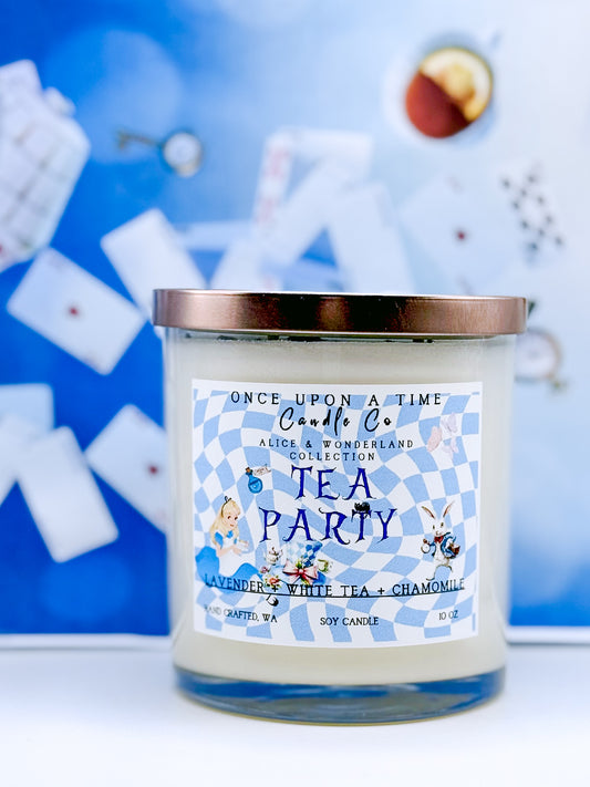 Tea Party Soy Wax Candle-Lavender & Chamomile