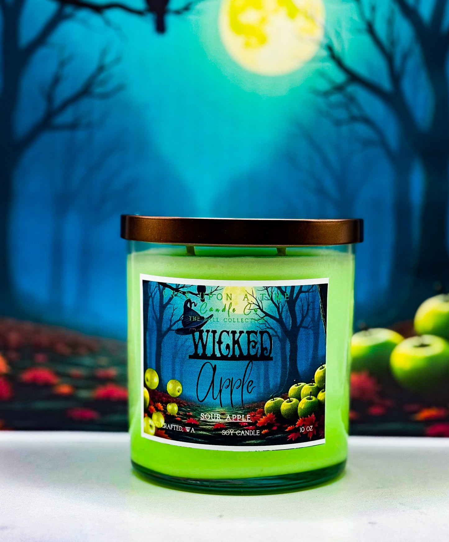 Wicked Apple—Sour Apple Soy Wax Candle—Fall