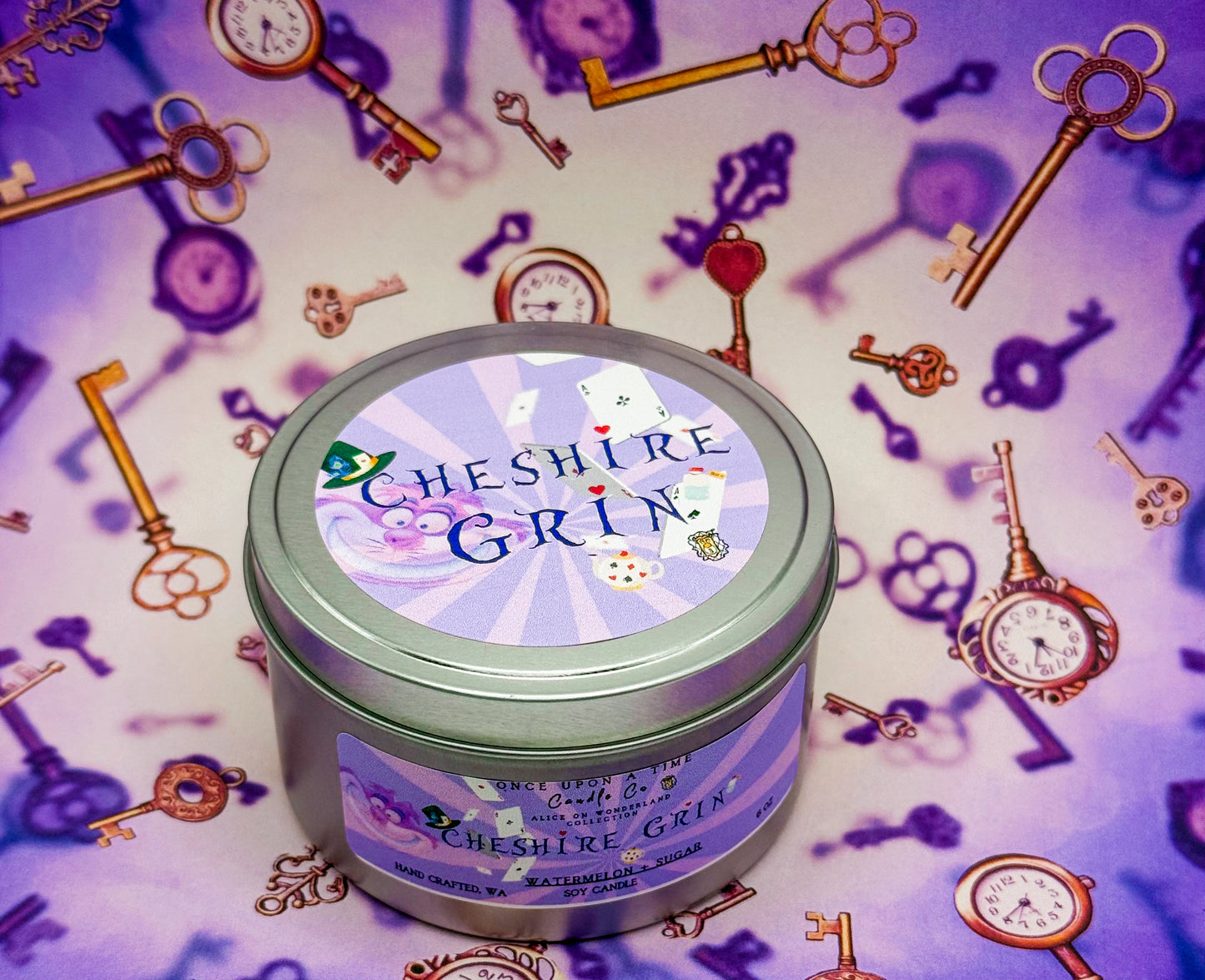 Cheshire Grin-Alice In Wonderland Soy Wax Candle
