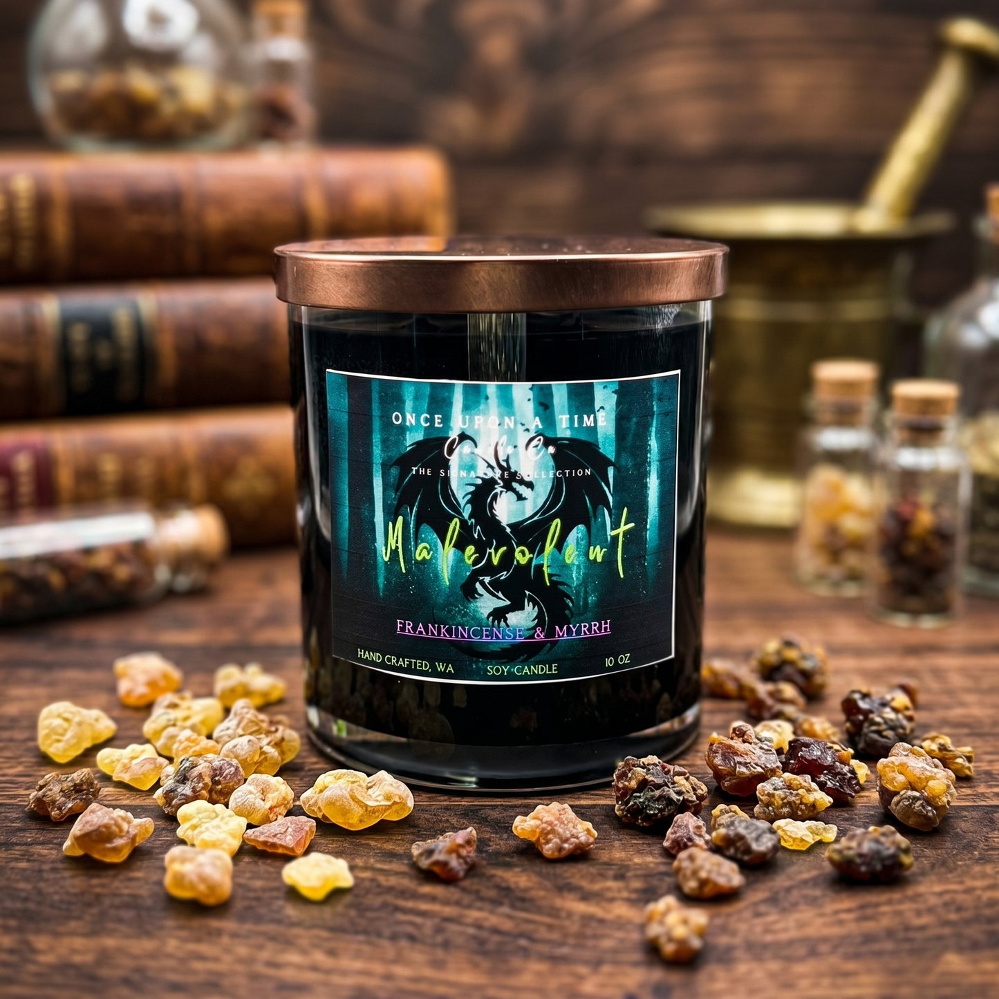 Malevolent-Frankincense & Myrrh Soy Wax Candle