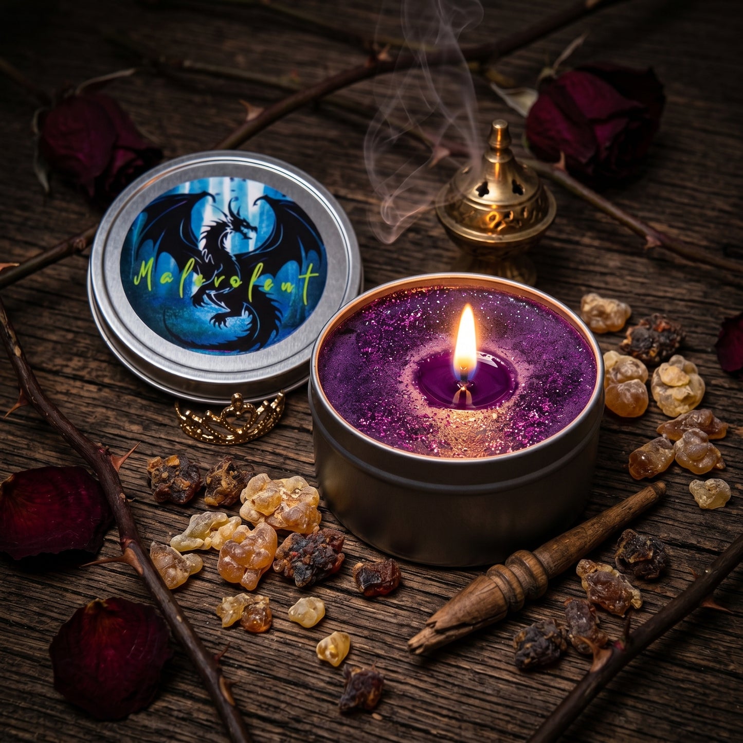 Malevolent-Frankincense & Myrrh Soy Wax Candle
