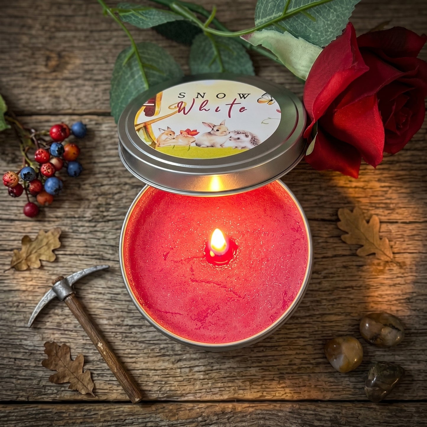 Snow White Soy Wax Candle--Candy Apple