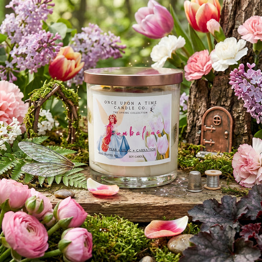 Thumbalina, Flower Fairy Princess Soy Wax Candle-Pear, Lilac, & Carnation