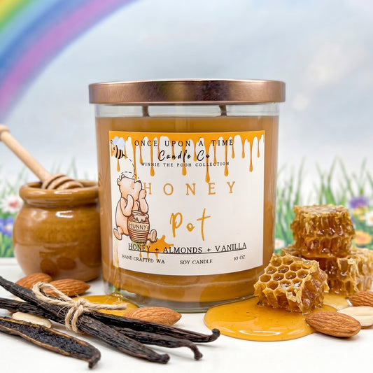 Honey Pot, Winnie-the-Pooh Soy Wax Candle-Warm Honey & Almonds