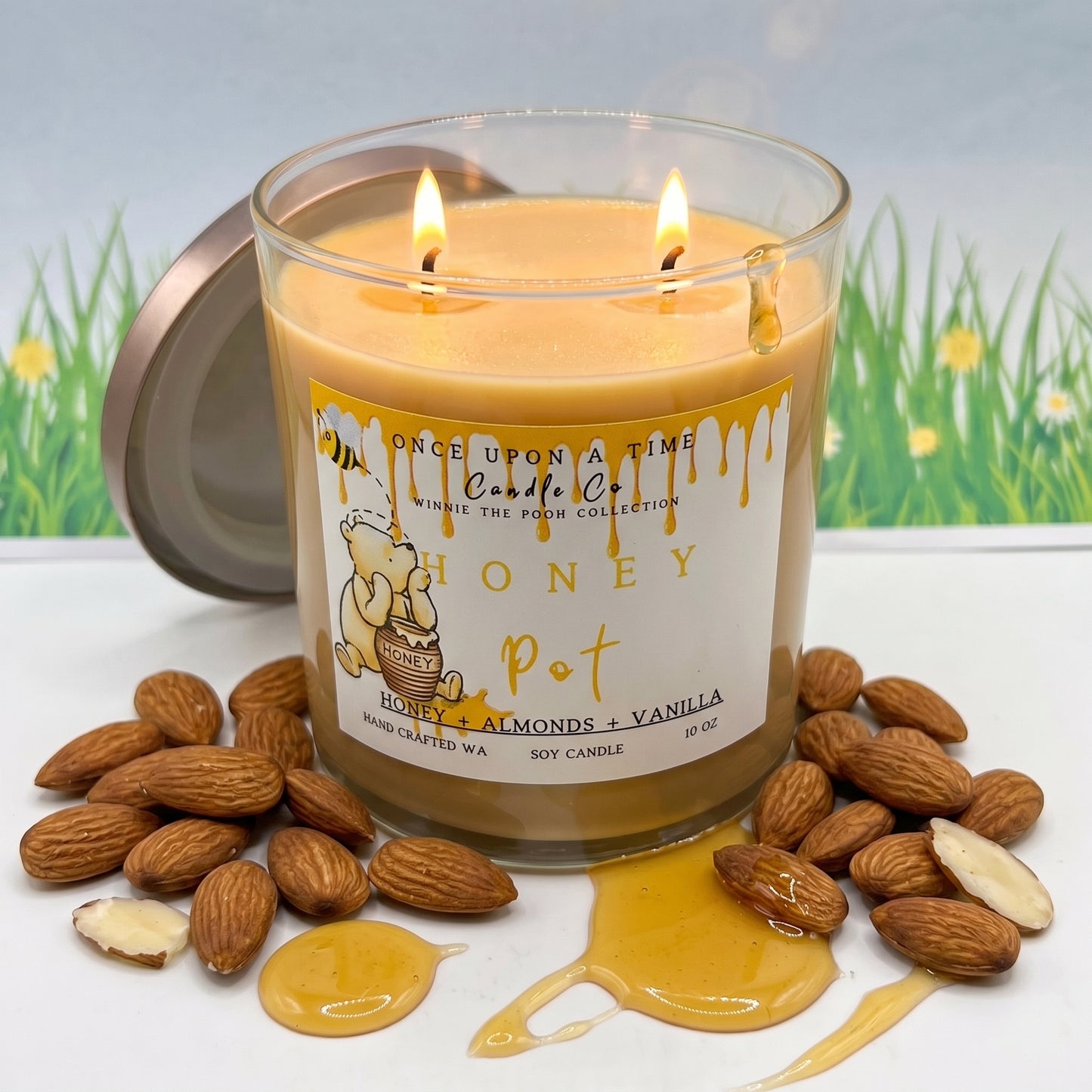 Honey Pot, Winnie-the-Pooh Soy Wax Candle-Warm Honey & Almonds