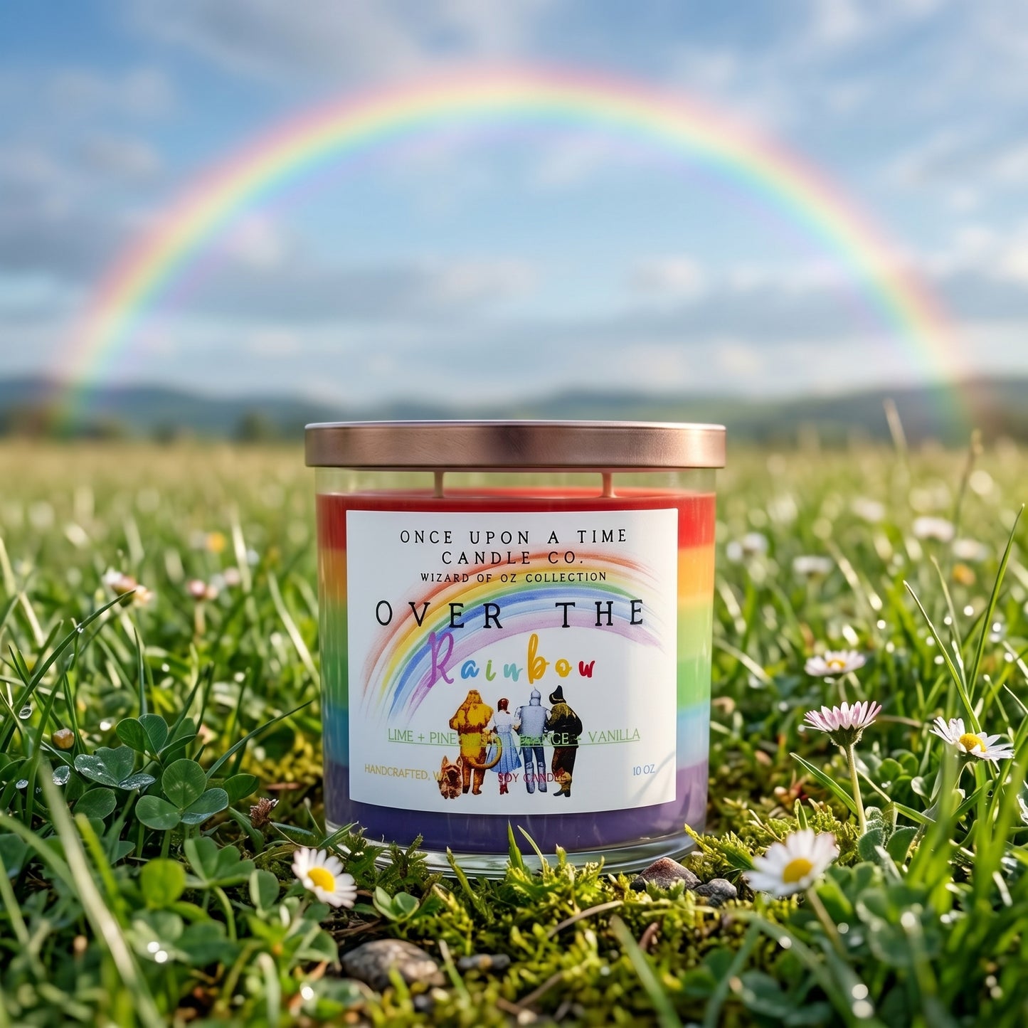 Over the Rainbow, Wizard of Oz Soy Wax Candle-Rainbow Sherbet