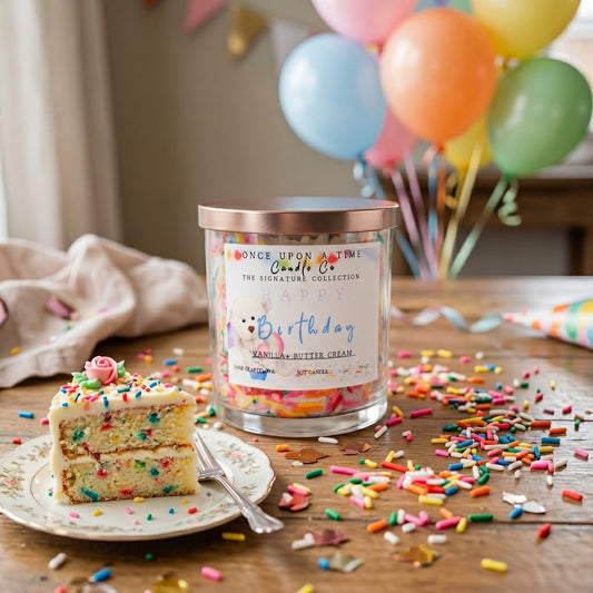Birthday Cake, Happy Birthday Soy wax Candle. Birthday gift.