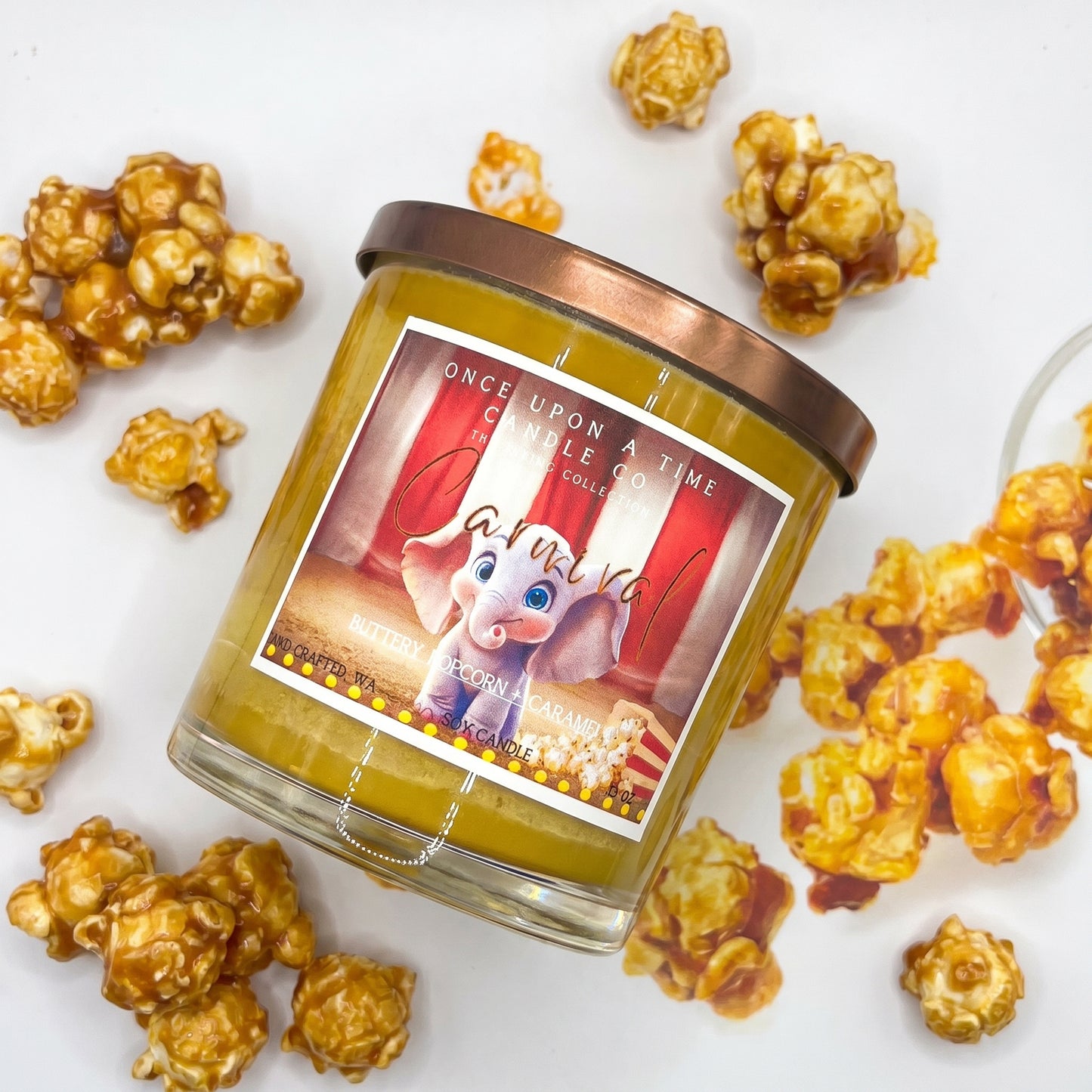 Carnival-Caramel Popcorn Soy Wax Candle