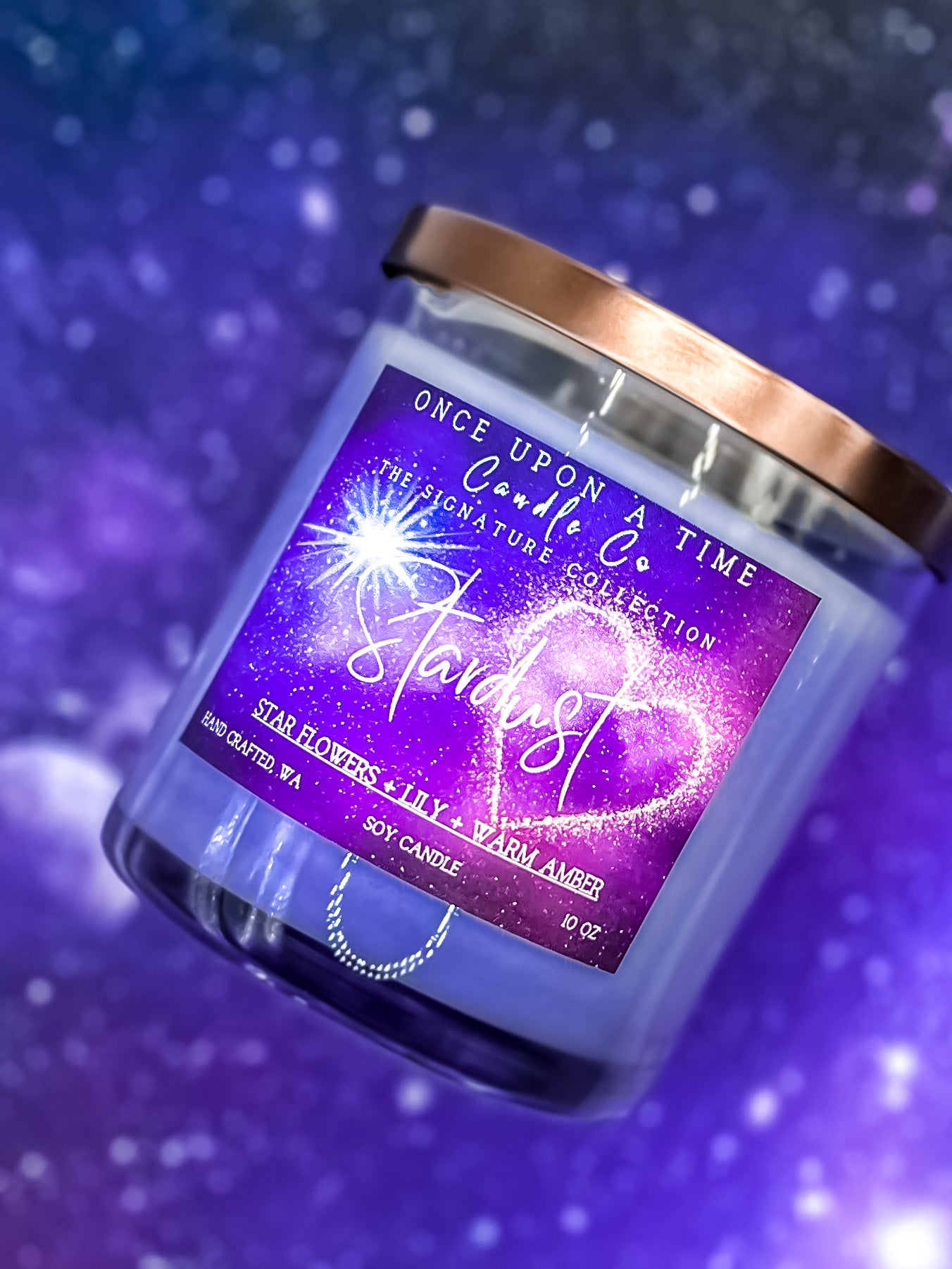 Stardust Soy Wax Candle-Champagne & Starflowers