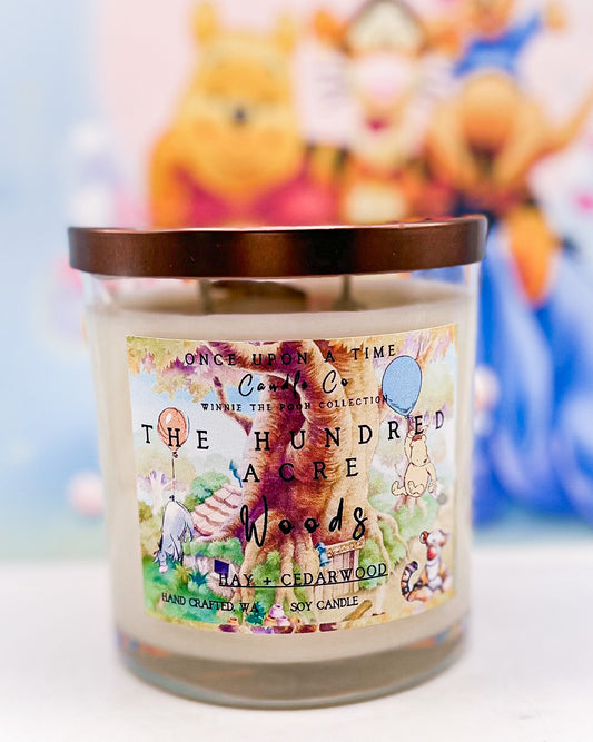 Hundred Acre Woods Soy Wax Candle-Fresh Hay and cedar
